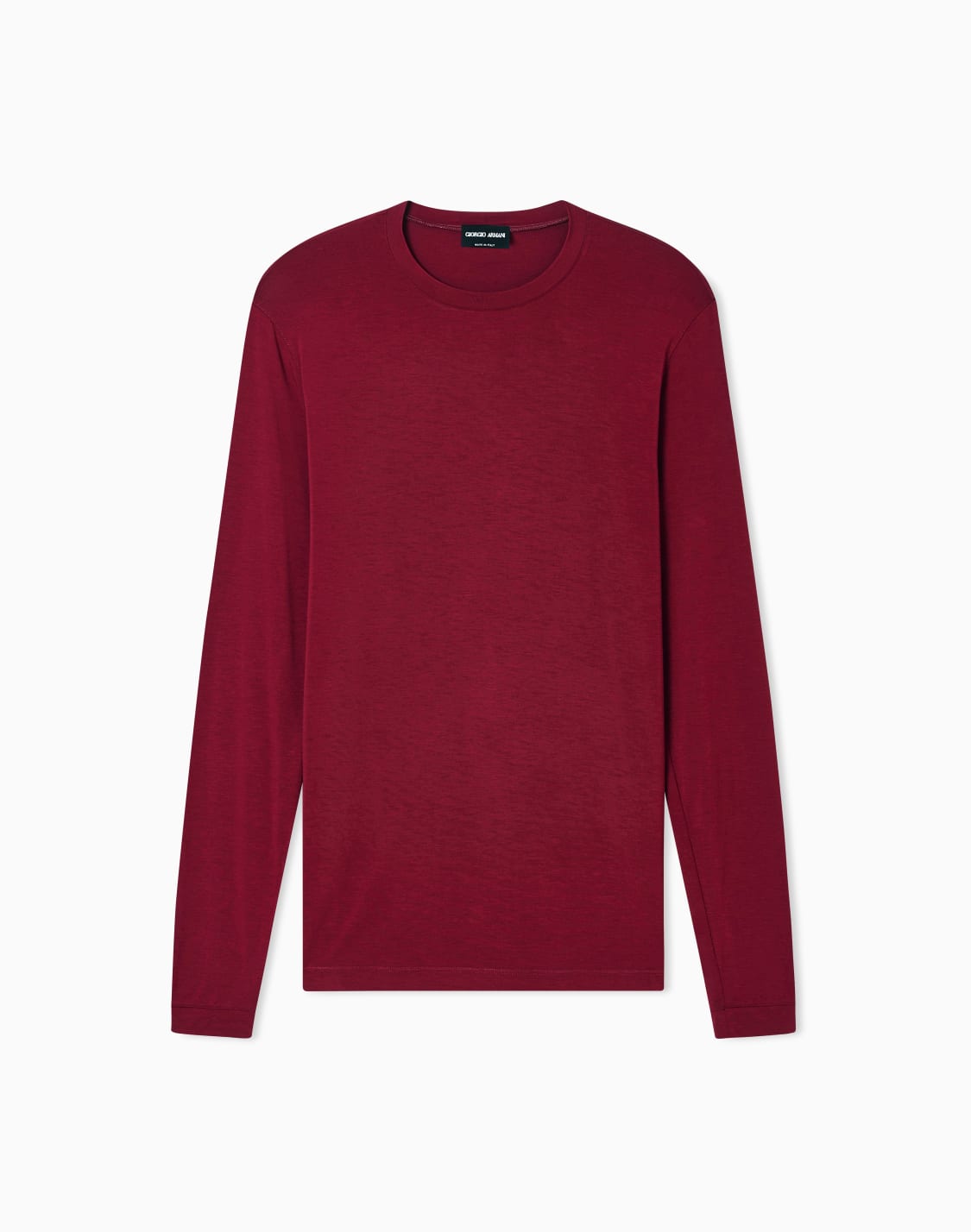 pull-ras-du-cou-manches-longues-en-jersey-de-viscose-stretch-rouge--giorgio-armani