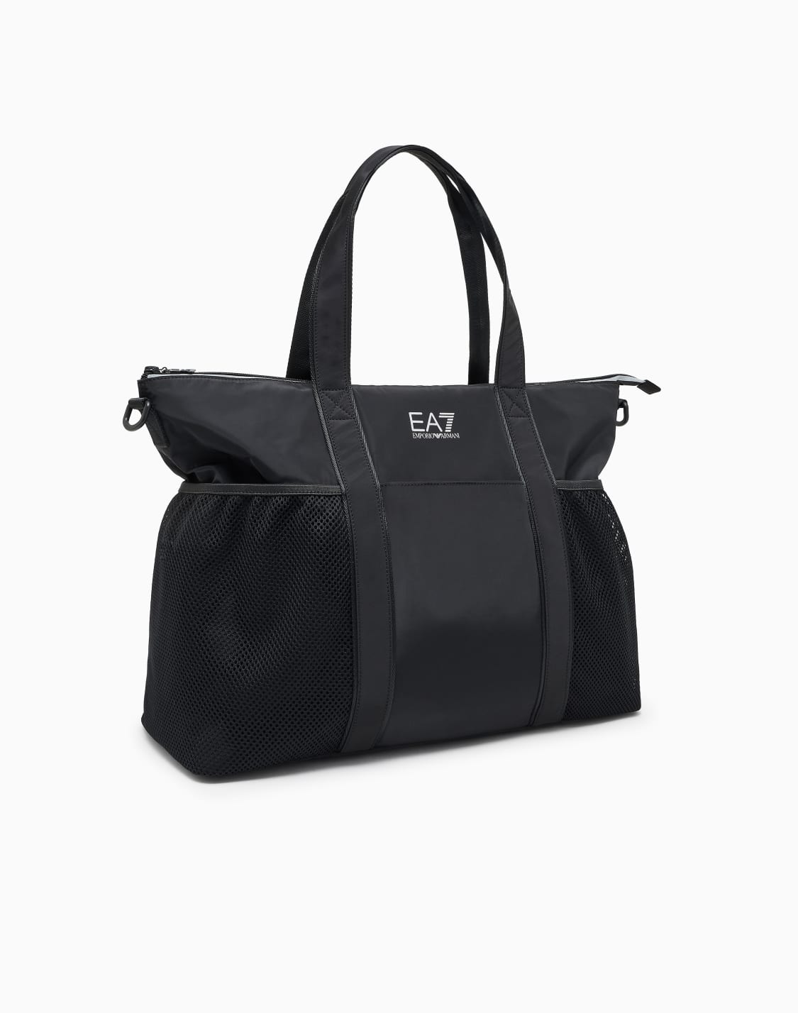 quilted-effect-polyester-shopping-bag-ブラック--ea7