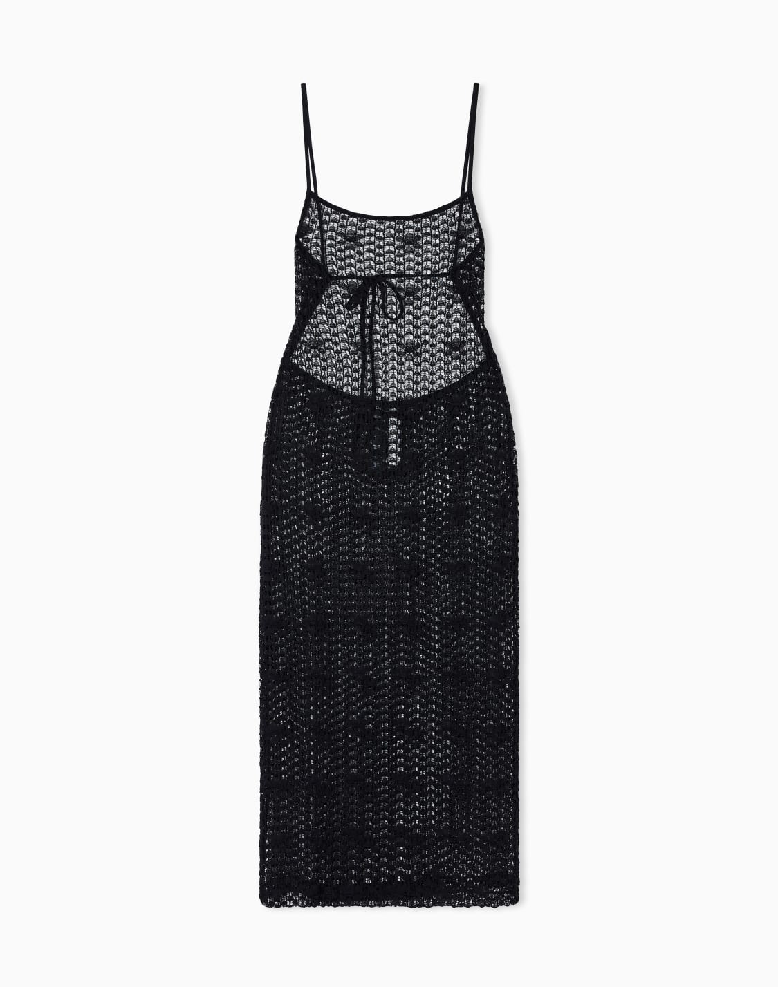 robe-midi-de-plage-en-dentelle-macram-motif-floral-noir--emporio-armani