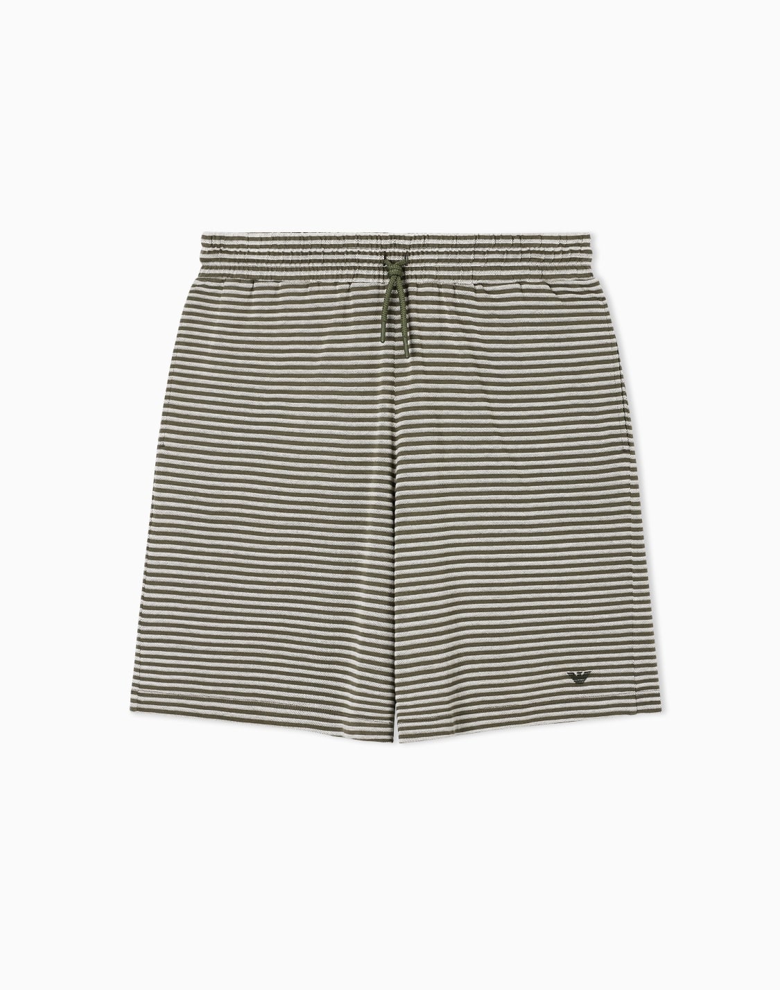 ビチウェア-バミュダパンツ-ストライプニット-グリン--emporio-armani