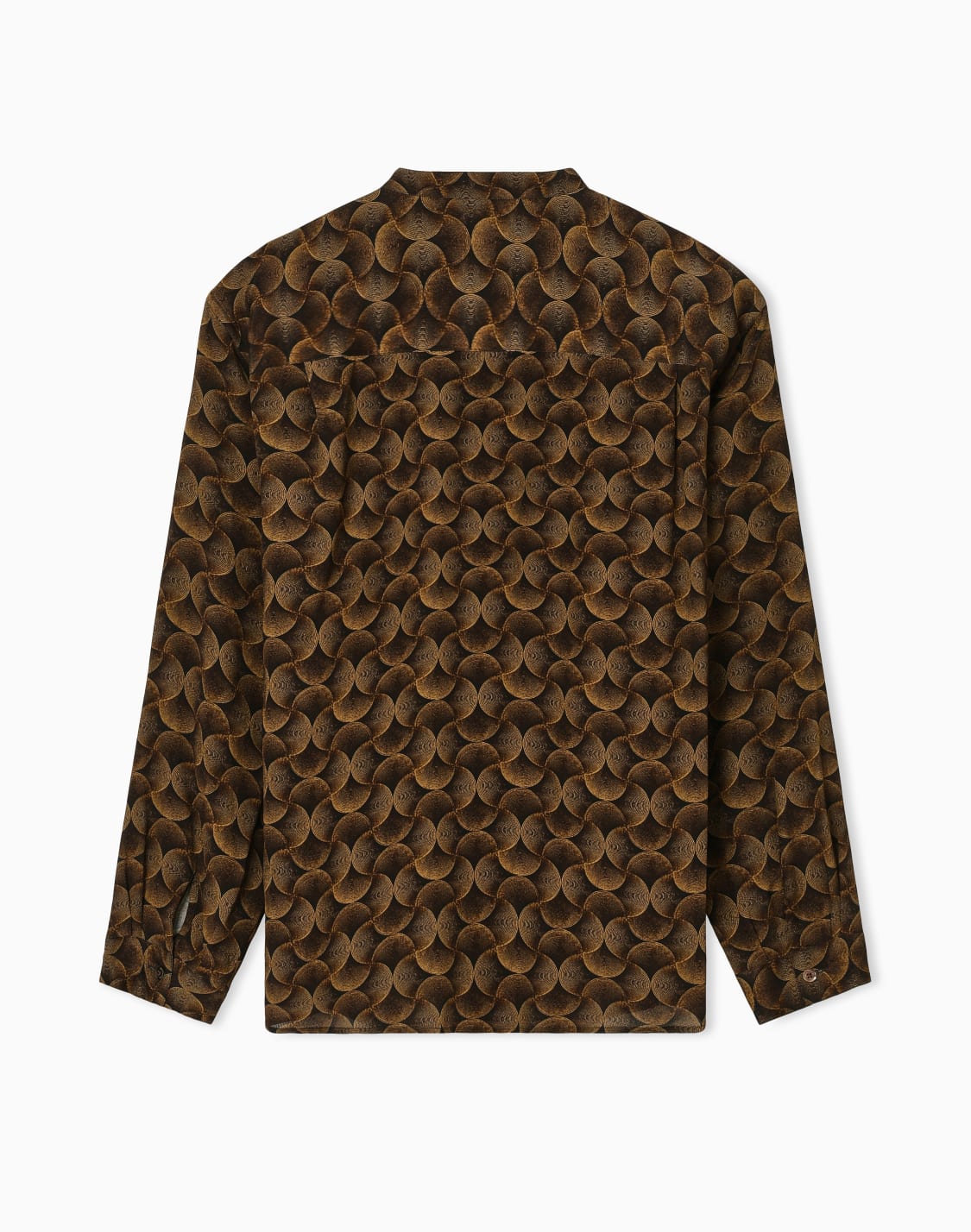 프린트-크레퐁-패브릭-구루-칼라-셔츠-베이지--emporio-armani