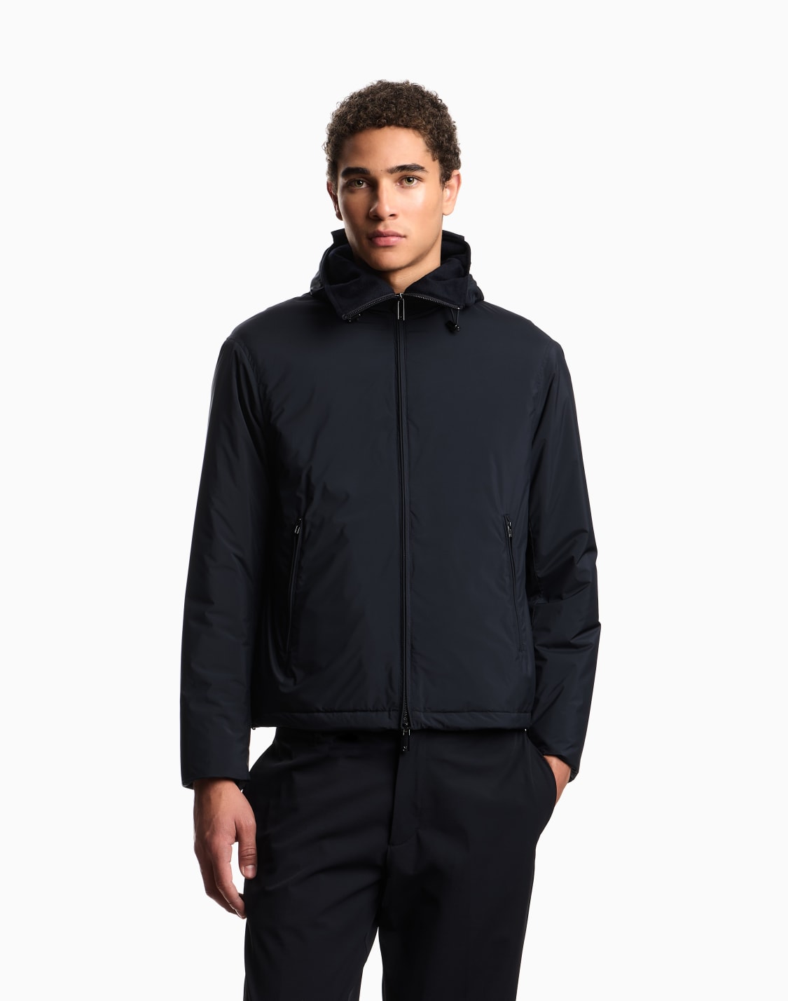 ASV double-jersey full-zip sweatshirt with logo stripe