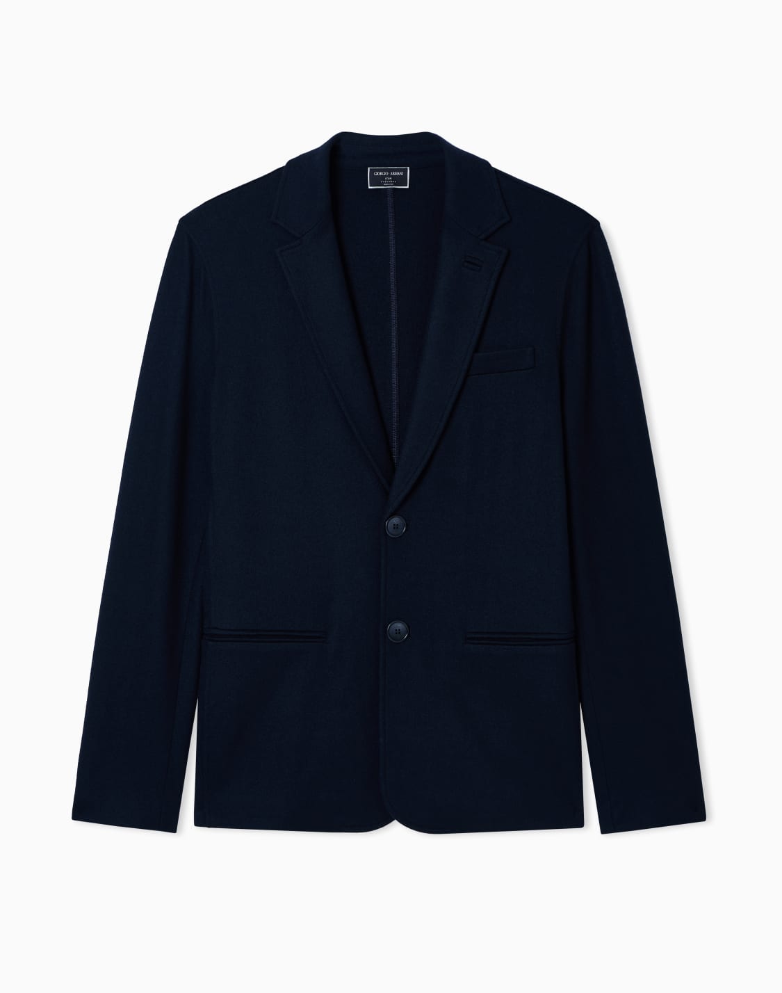 アイコン-シングルブレストジャケット-ピュアカシミア-ジャジクロス-ネイビブル--giorgio-armani