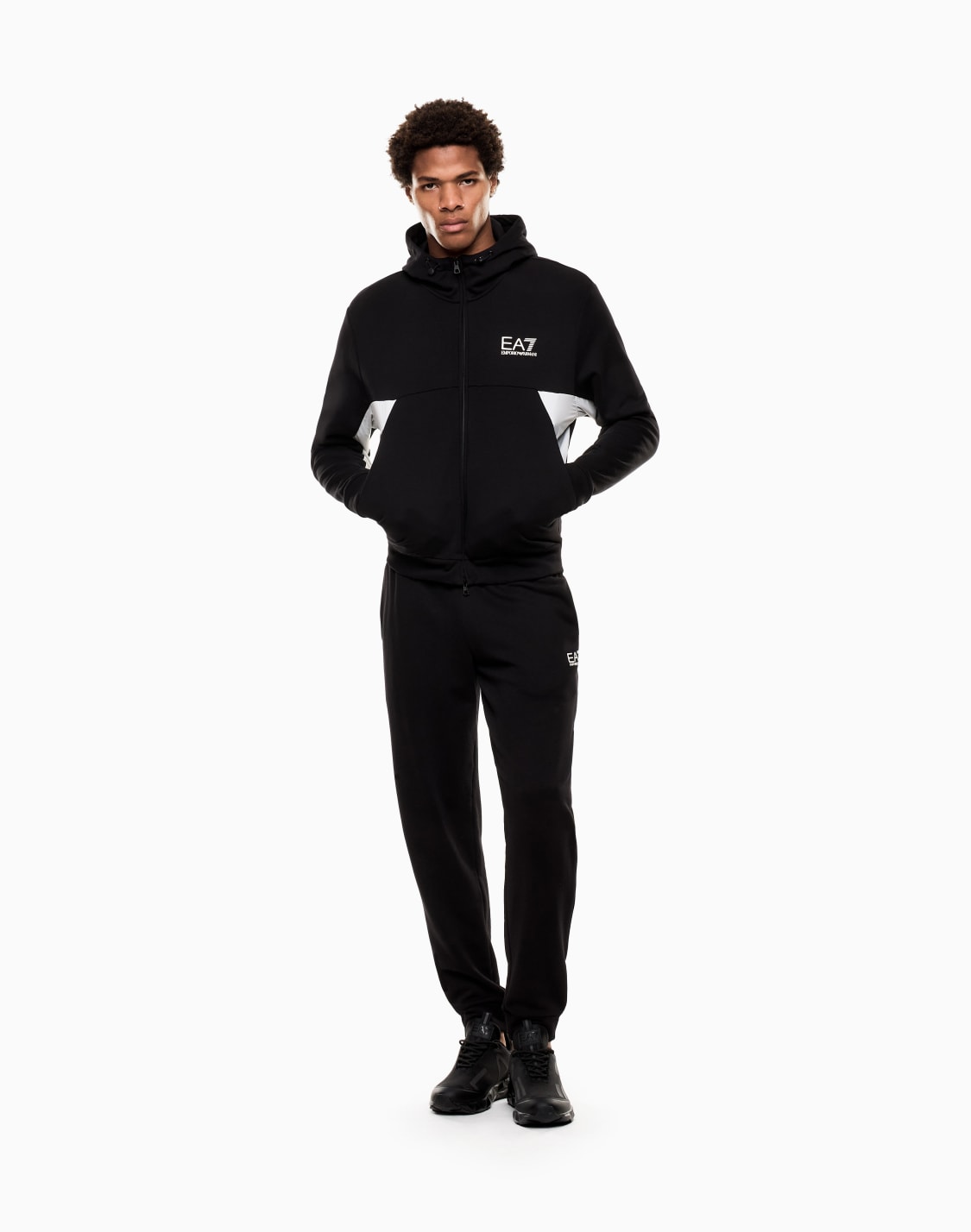 chndal-con-capucha-en-puro-algodn-summer-block-negro--ea7