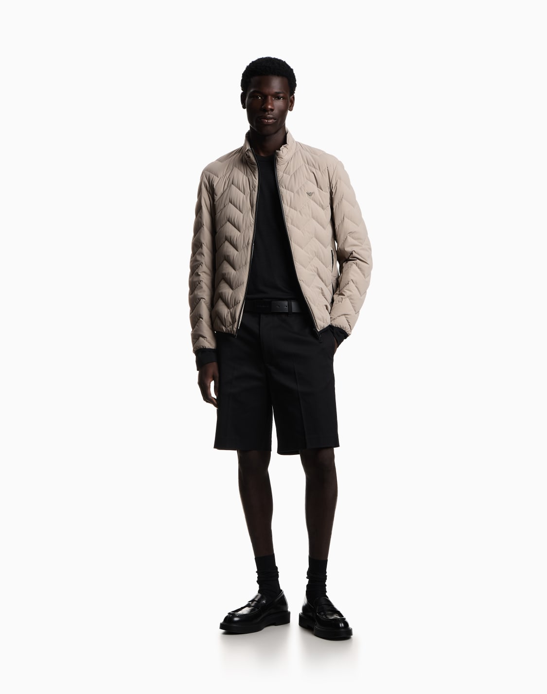 water-repellent-chevron-quilted-down-jacket-in-nylon-spandex-grey--emporio-armani