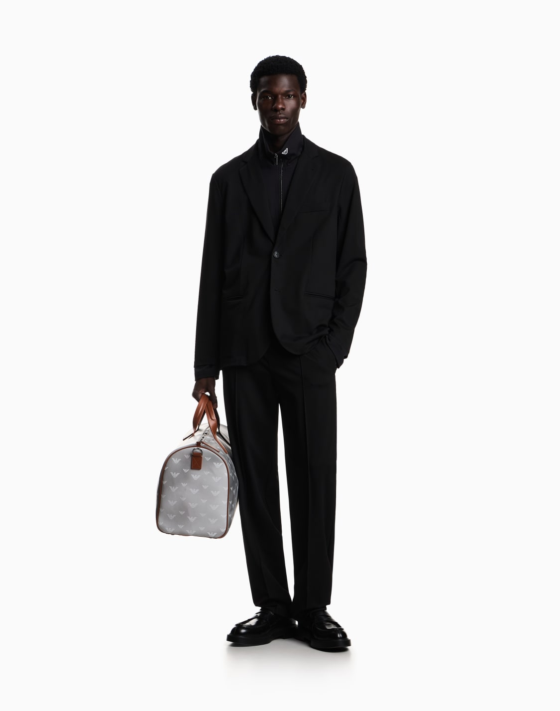 モックネックセタ-ジャジ-パシャルジップ-ブラック--emporio-armani