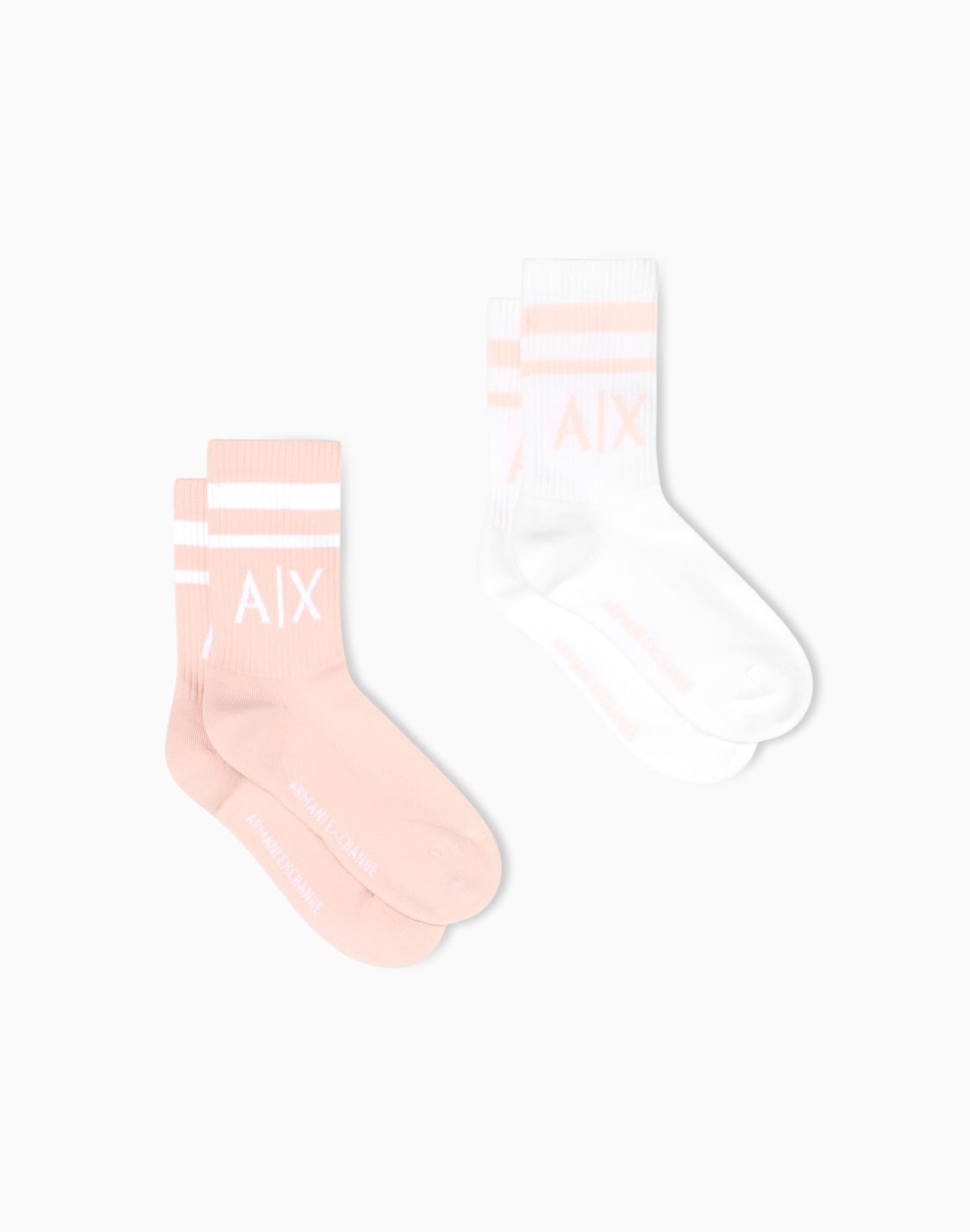 set-of-2-pairs-of-mixed-cotton-socks-with-logo-pink--armani-exchange