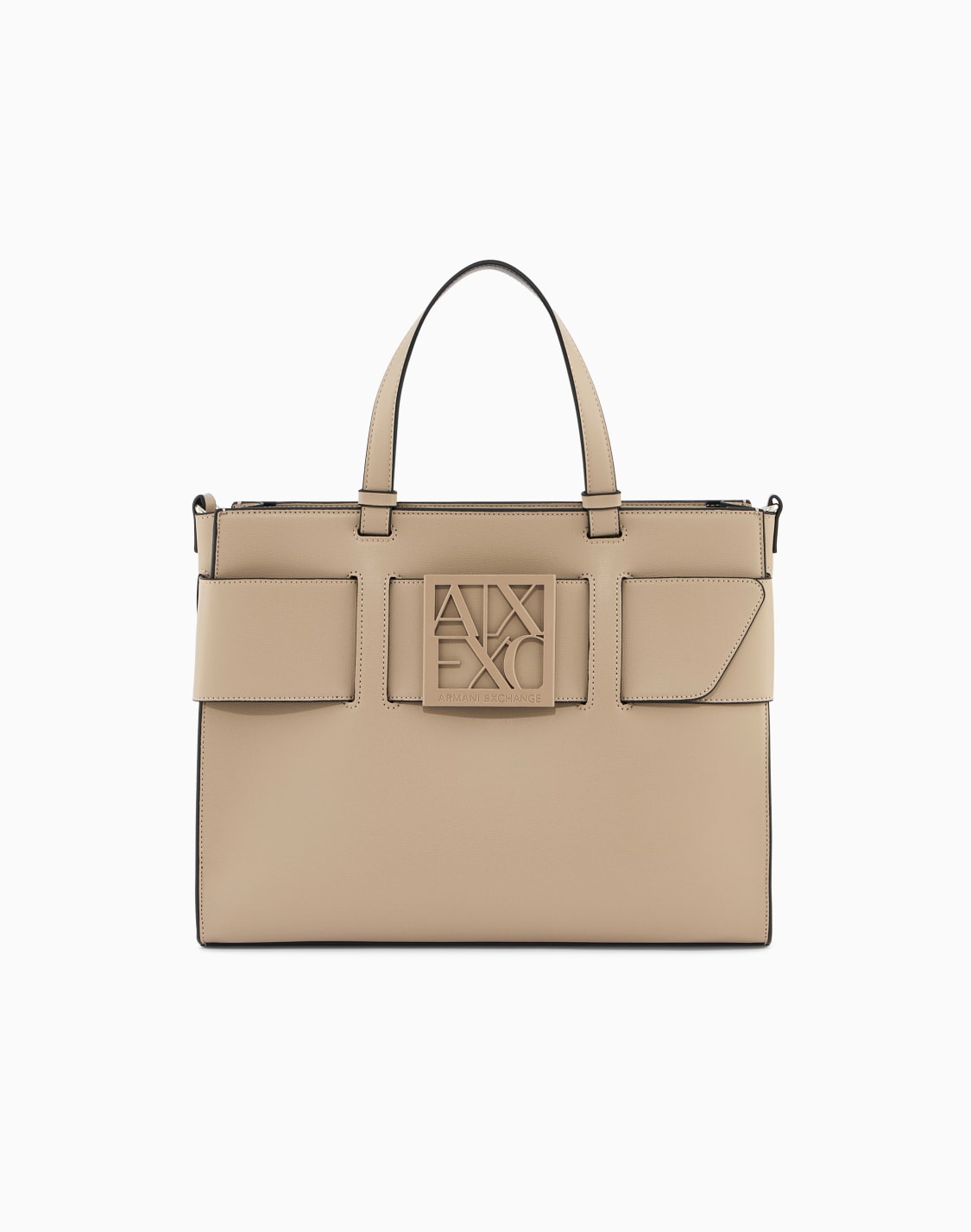 grand-sac-cabas-double-anses-et-bandoulire-beige--armani-exchange