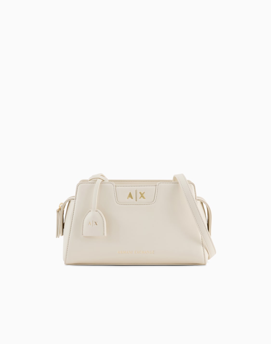 axロゴ-トラペゾイドショルダバッグ-ホワイト--armani-exchange