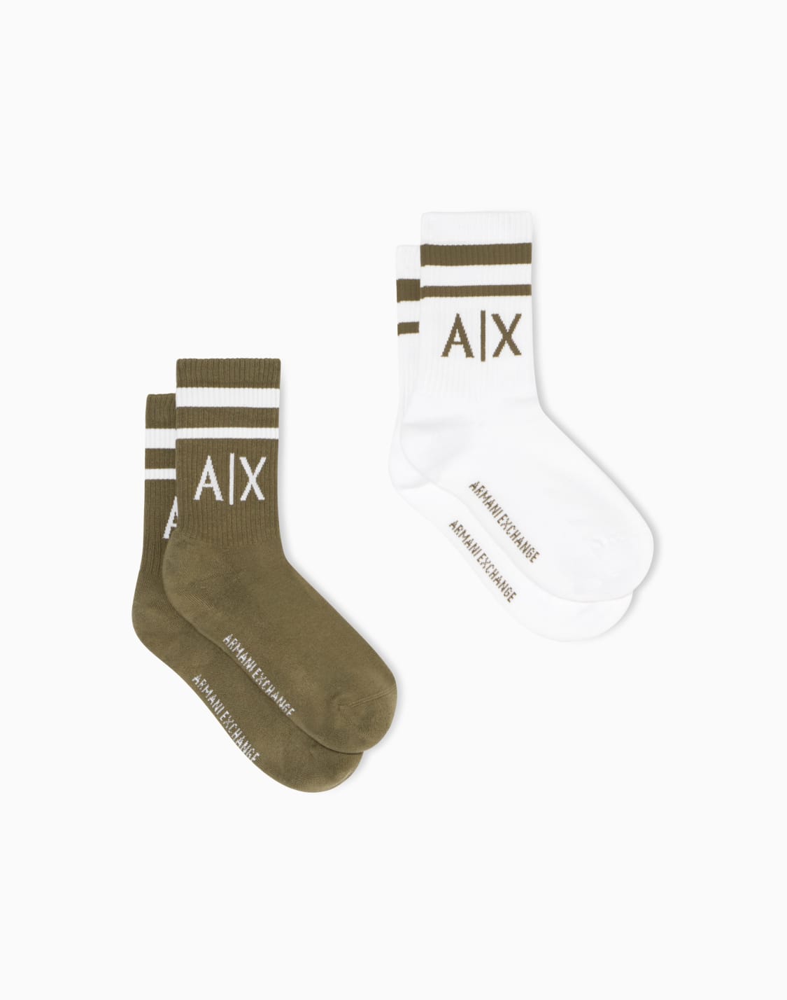 set-of-2-pairs-of-mixed-cotton-socks-with-logo-green--armani-exchange