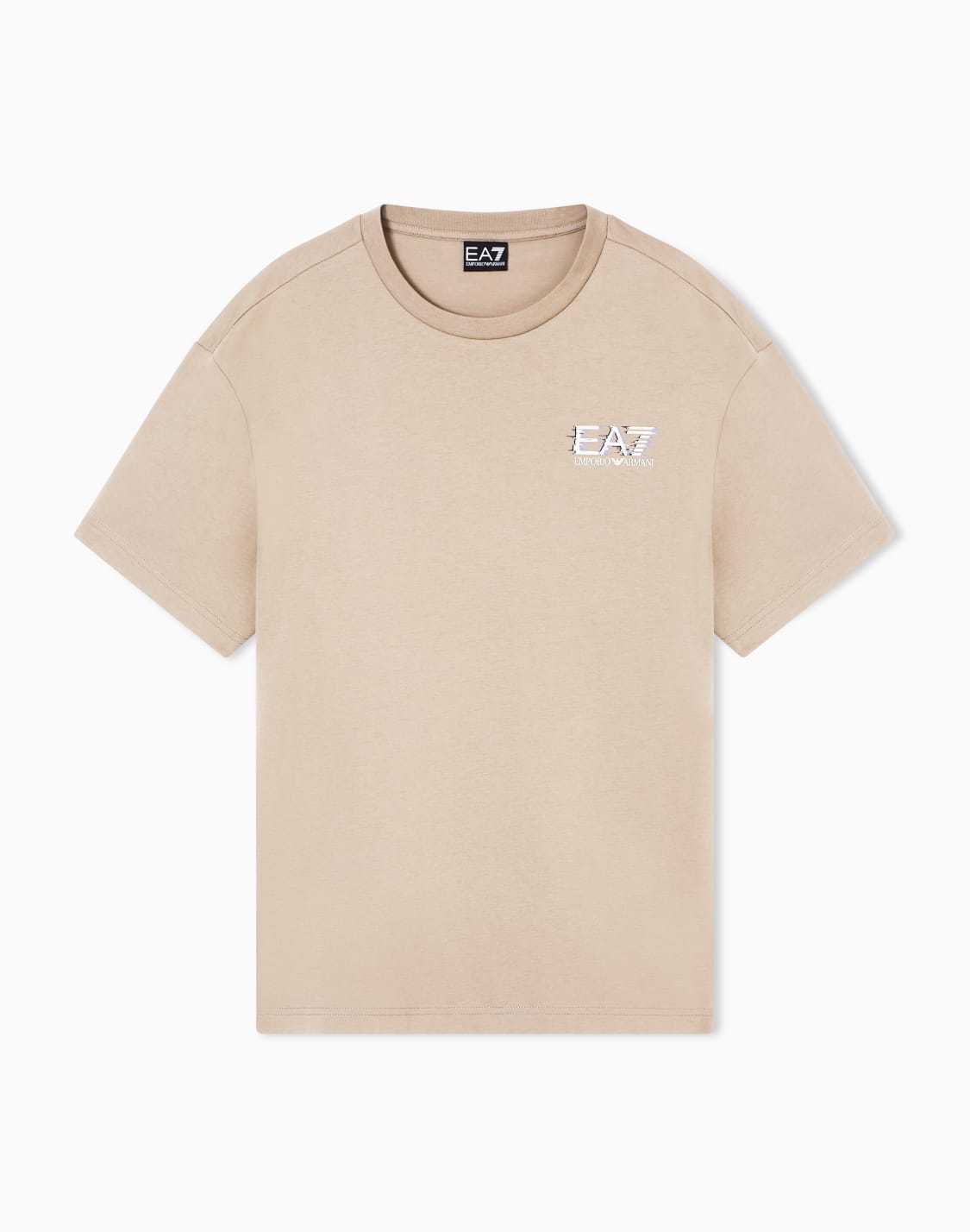 レギュラフィットtシャツ-ベジュ--ea7