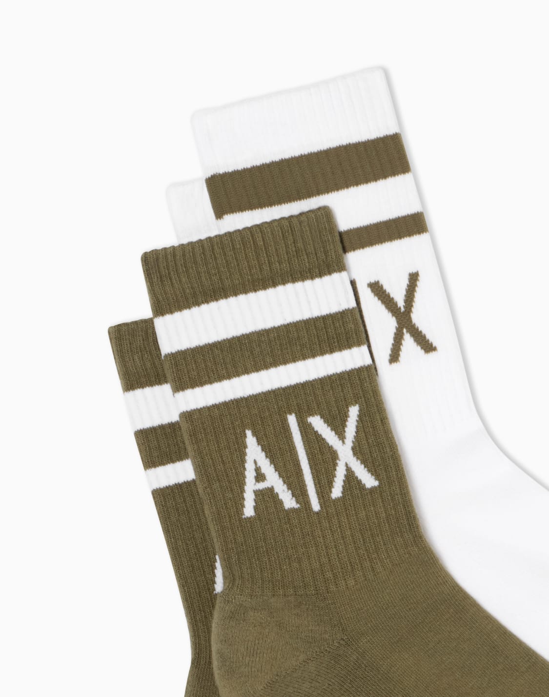 set-of-2-pairs-of-mixed-cotton-socks-with-logo-green--armani-exchange