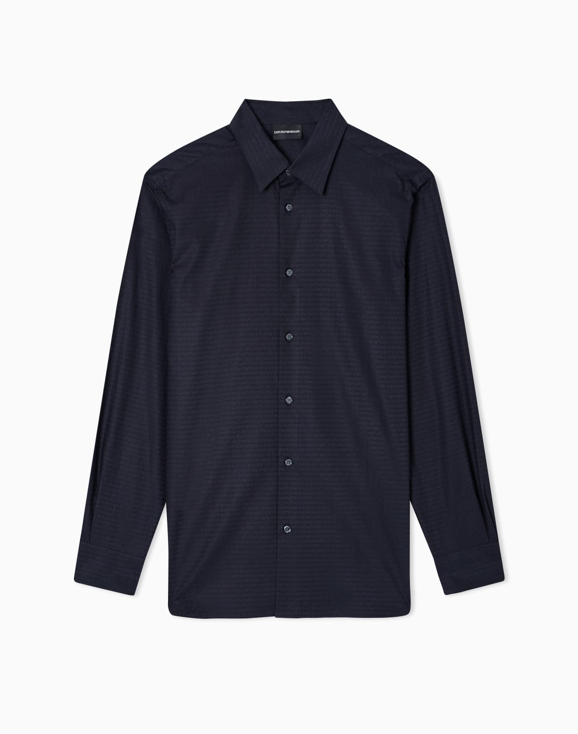 camicia-in-tessuto-jacquard-lettering-all-over-blu--emporio-armani