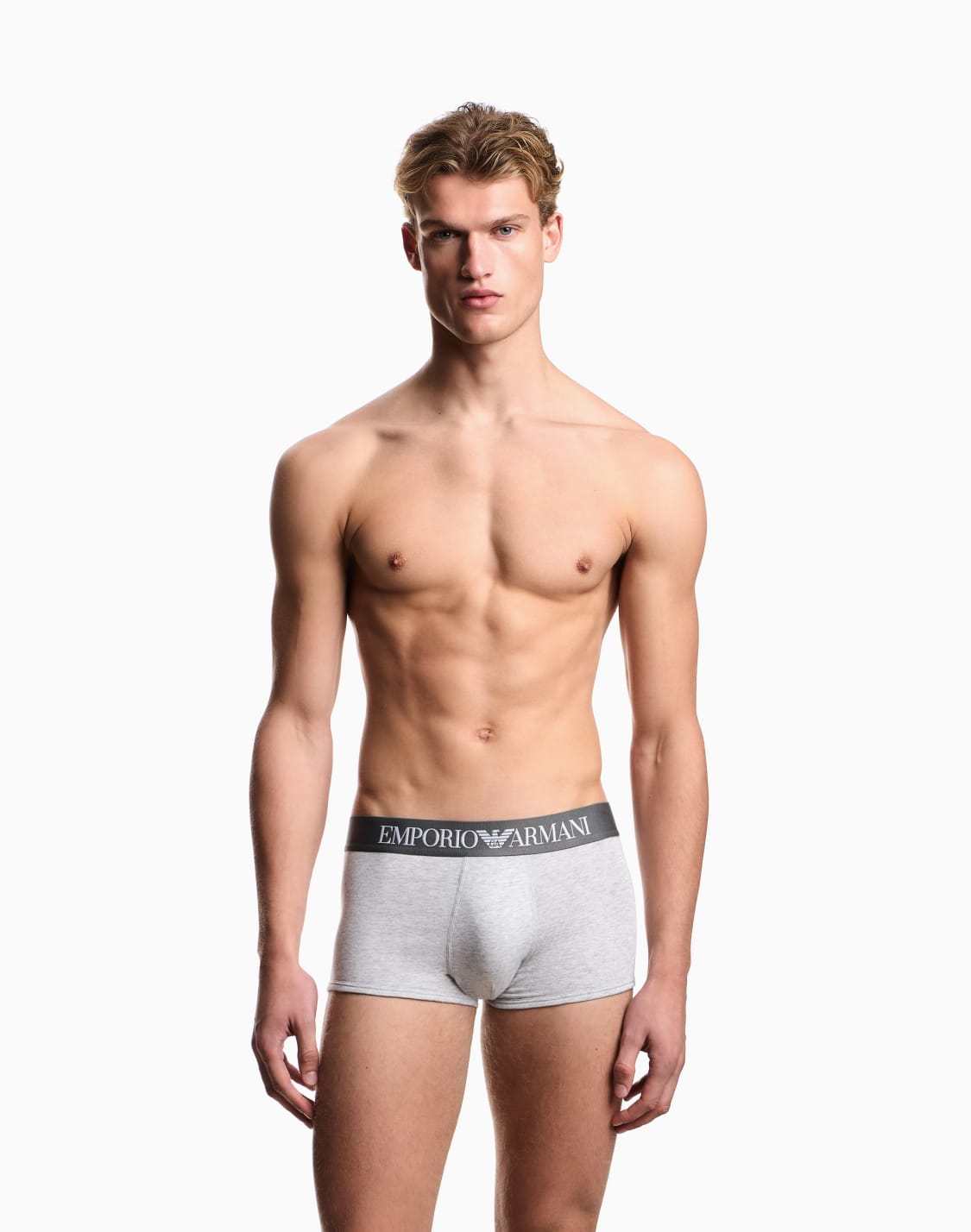 ベシックボクサブリフ-ロゴ入りウエストバンド-グレ--emporio-armani