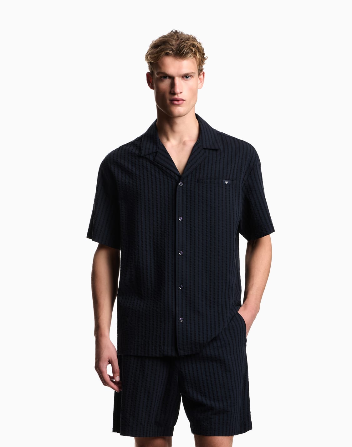 beachwear-shirt-in-lyocell-blend-seersucker-navy-blue--emporio-armani