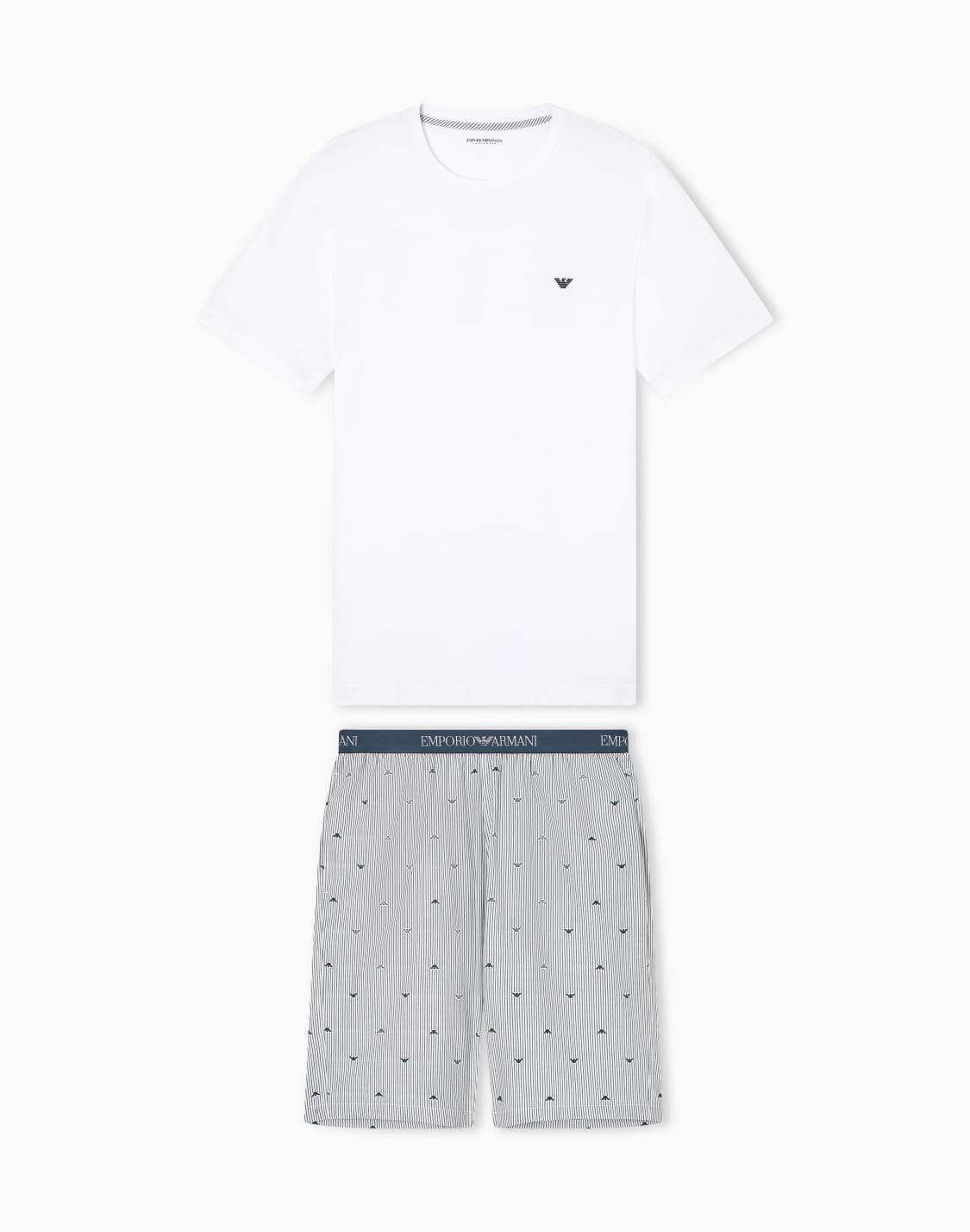 パジャマ-ジャカドロゴパタン-バミュダパンツタイプ-パタン--emporio-armani