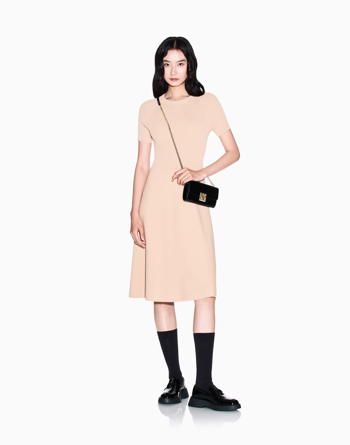 midi-dresses-beige--armani-exchange
