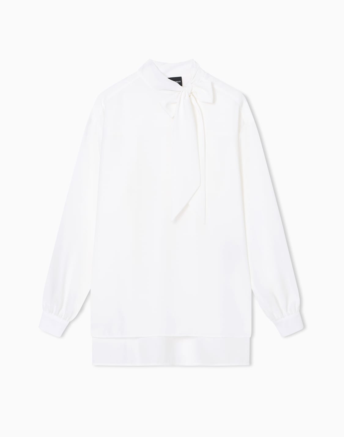 blusa-con-cuello-fular-de-crep-fluido-blanco--emporio-armani