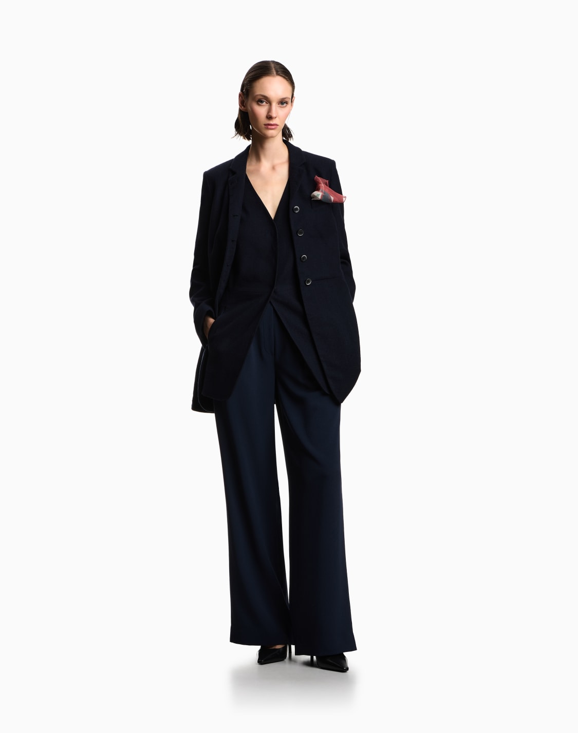 ジャケット-ウォッシュドウル-ウエストコト付き-ネイビブル--emporio-armani