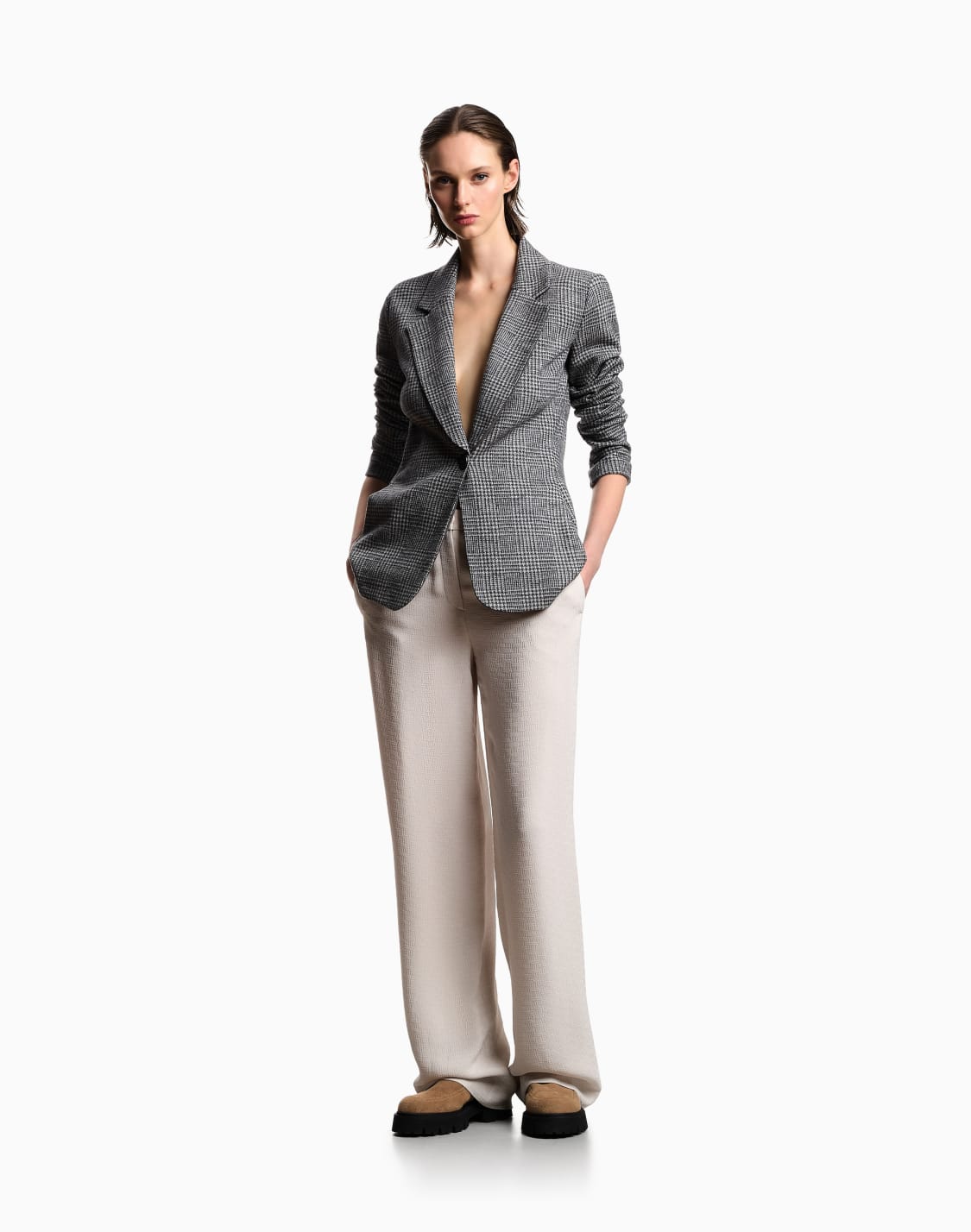 icon-prince-of-wales-check-compact-knit-jersey-single-breasted-blazer-grey--emporio-armani