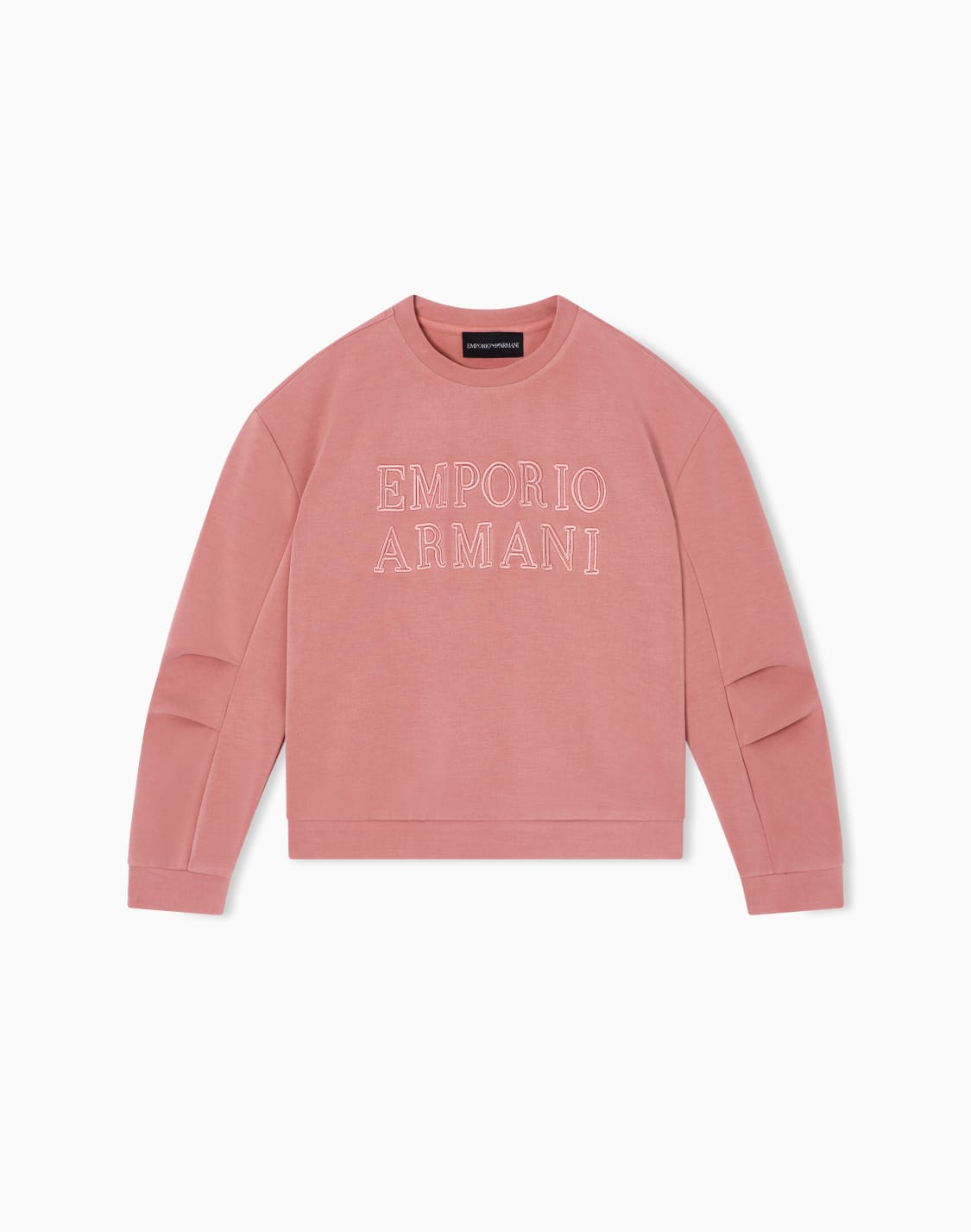 cupro-sweatshirt-with-emporio-armani-embroidery-ピンク--emporio-armani