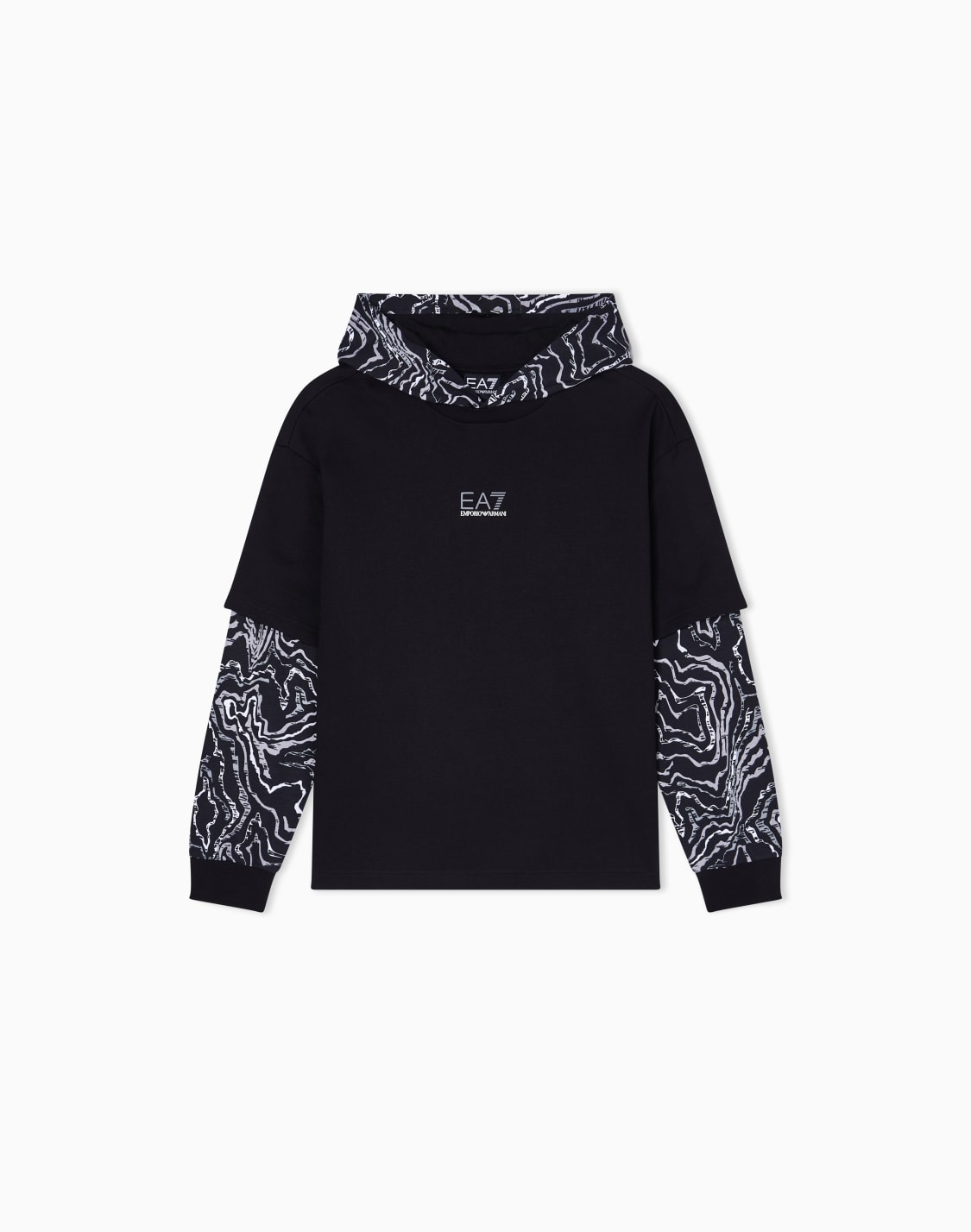 visibility-ボイズ-フド付きスウェットシャツ-ピュアコットン-ブラック--ea7