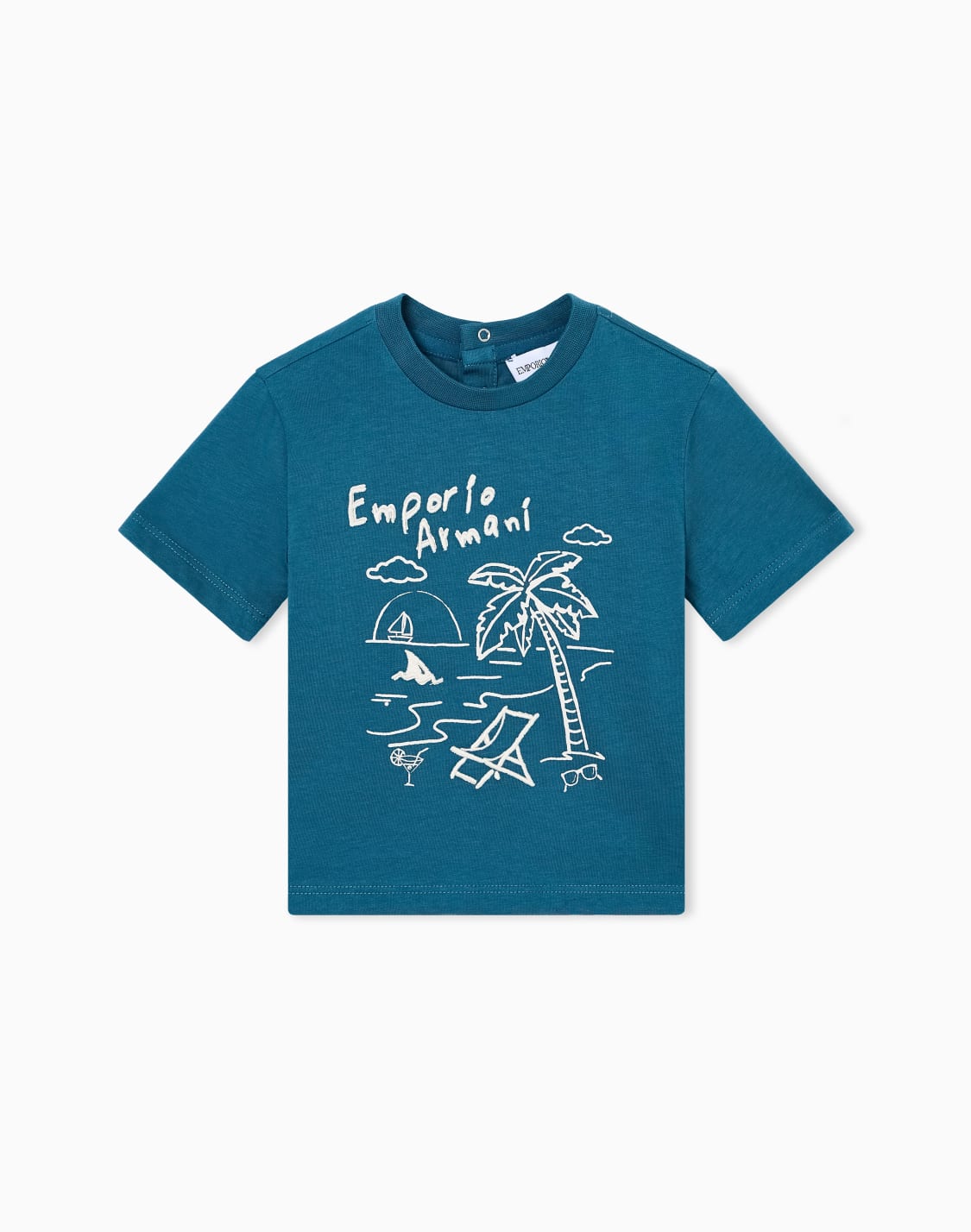 tシャツ-ジャジ-ビチプリント刺繍-ブル--emporio-armani