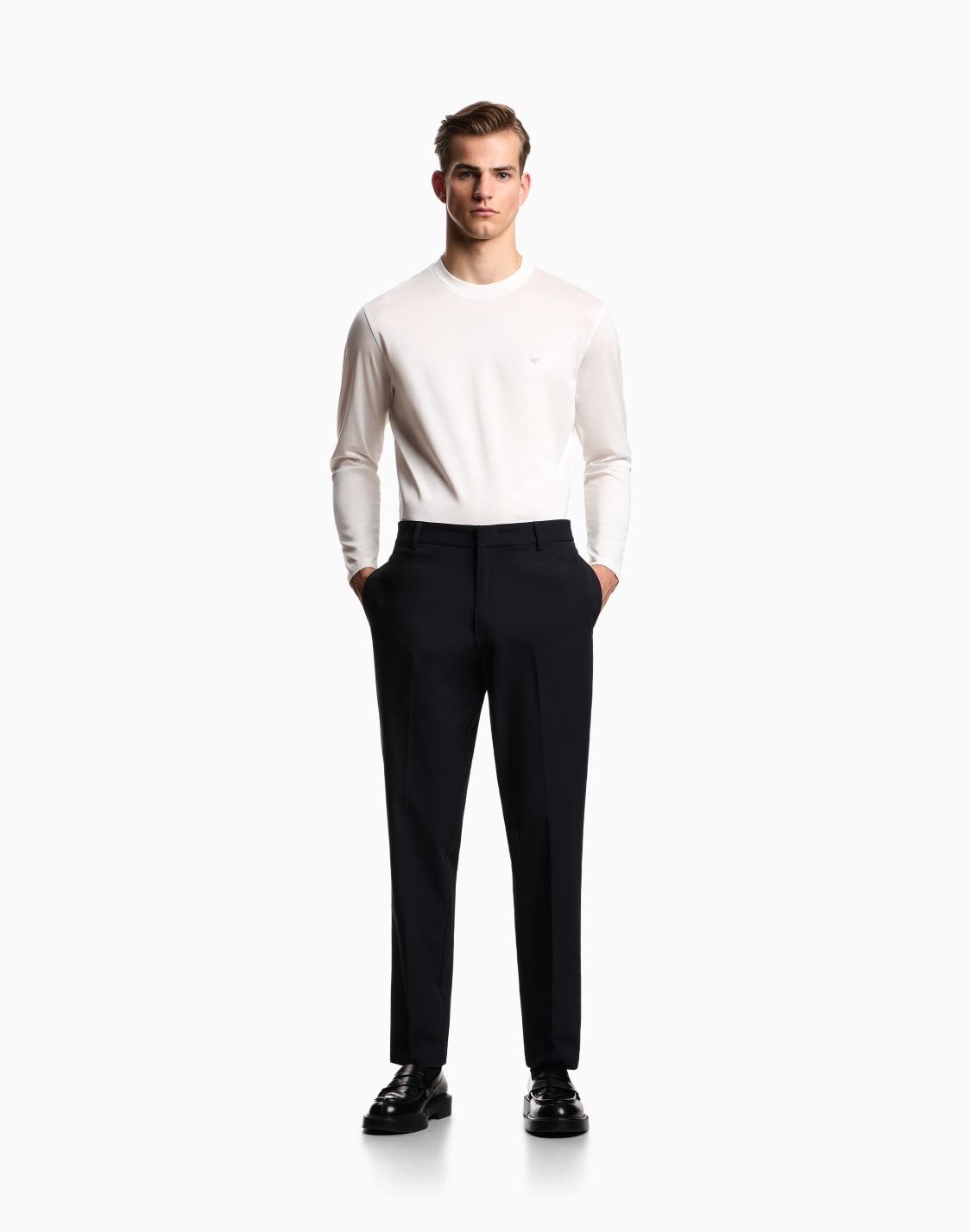 chinos-in-nylon-stretch-twill-navy-blue--emporio-armani
