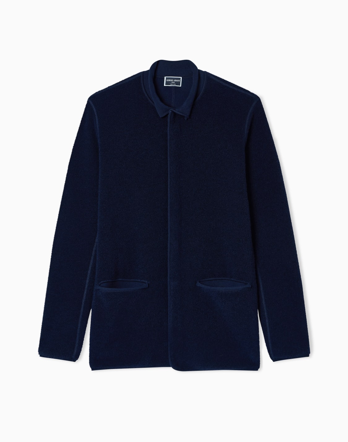 ニットポロシャツ-ネイビブル--giorgio-armani