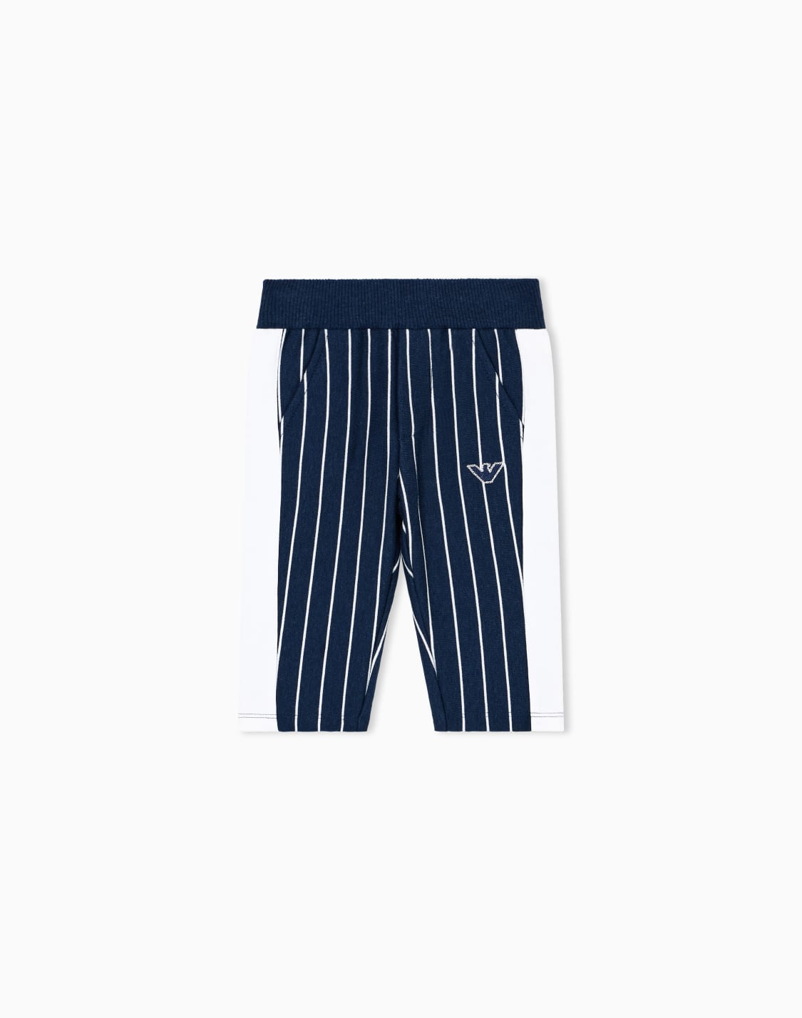 pantaloni-in-jersey-a-righe-blu-navy--emporio-armani