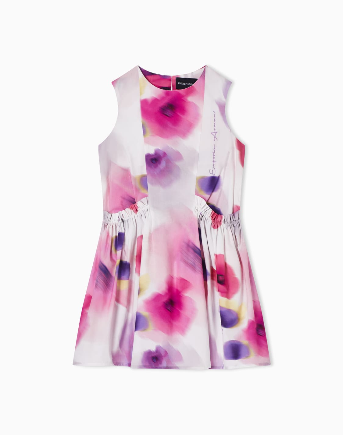 abito-smanicato-in-popeline-stampa-all-over-rosa--emporio-armani