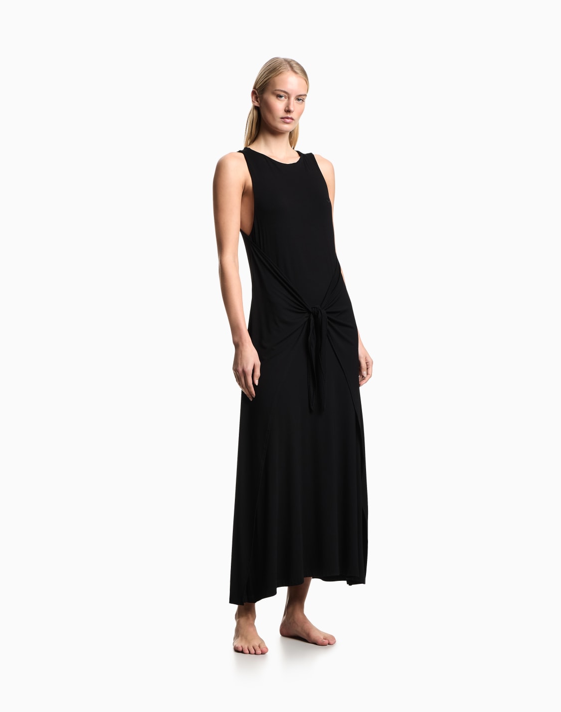 jersey-long-beachwear-dress-black--emporio-armani