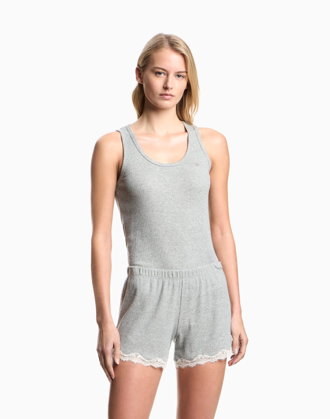 ribbed-modal-blend-loungewear-shorts-with-lace-grey--emporio-armani
