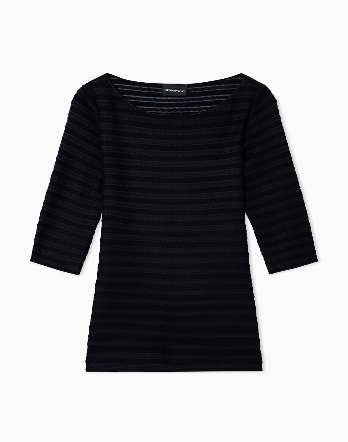 34-sleeve-shirt-in-striped-jacquard-jersey-with-pattern-negro--emporio-armani