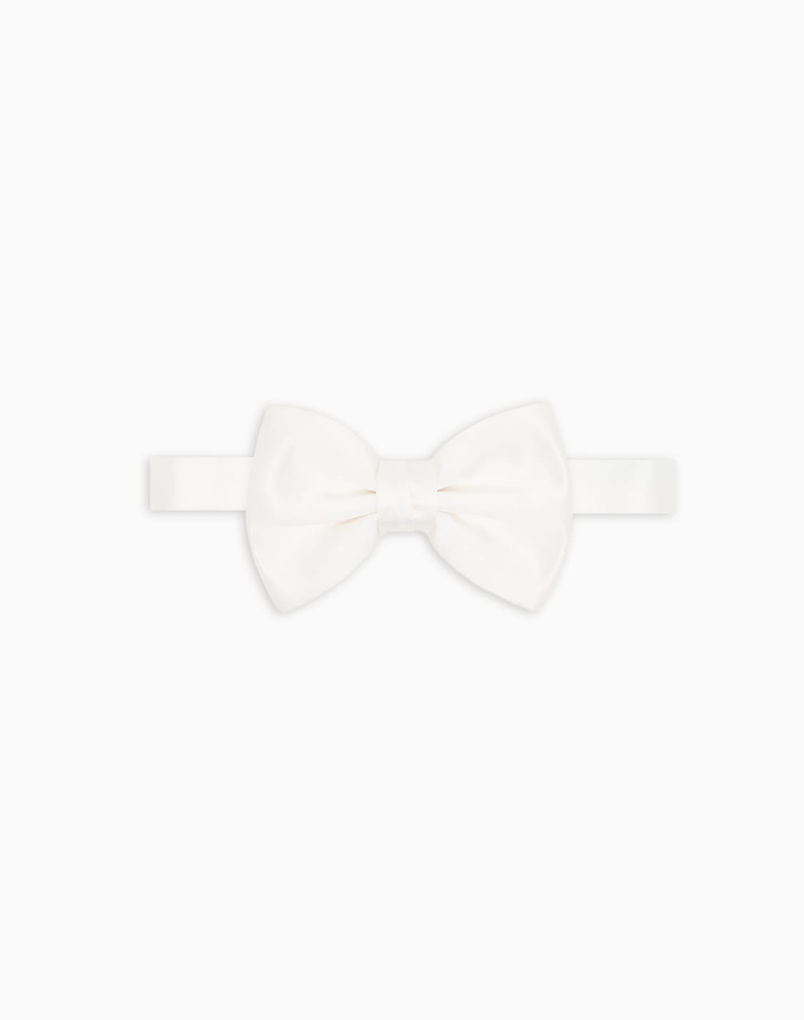 knotted-bow-tie-in-micro-textured-pure-silk-white--emporio-armani