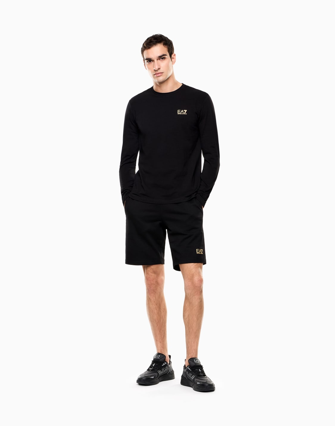 core-identity-bermudashorts-aus-baumwolle-schwarz--ea7