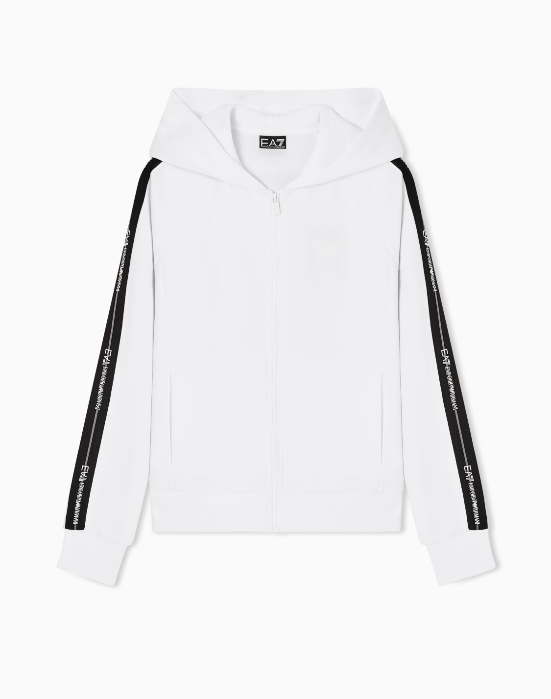 ジップアップ-スウェットシャツ-ホワイト--ea7