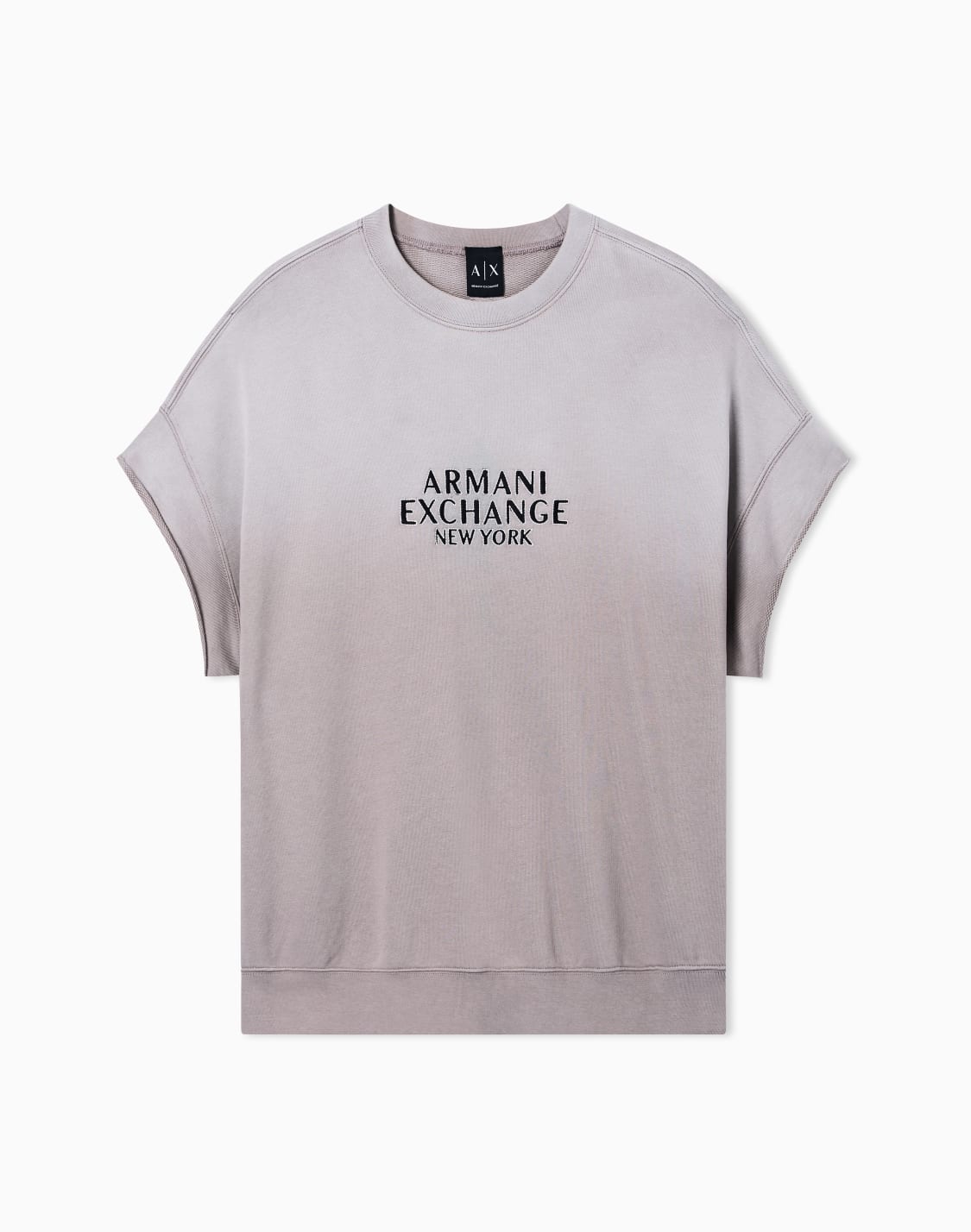 axロゴ-グラデション-ショトスリブトップス-グレ--armani-exchange