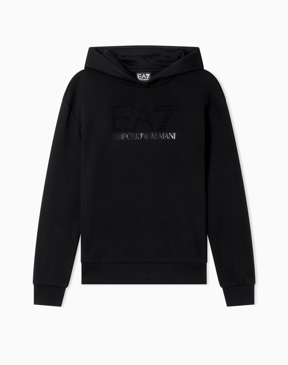 logo-series-sweatshirt-mit-kapuze-aus-einer-bio-baumwoll-mischung-mit-strass-details-schwarz--ea7