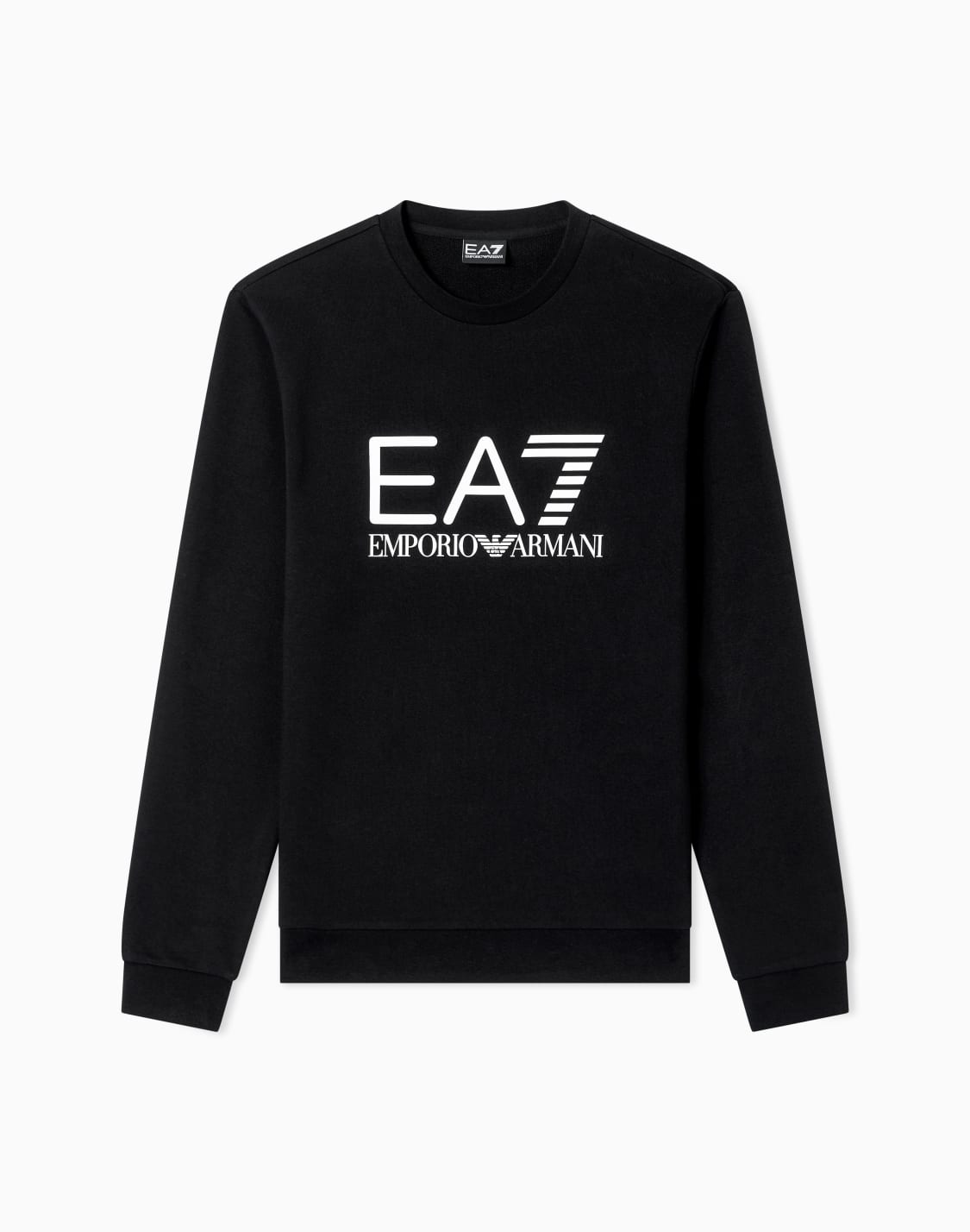 フドなしスウェットシャツ-ブラック--ea7