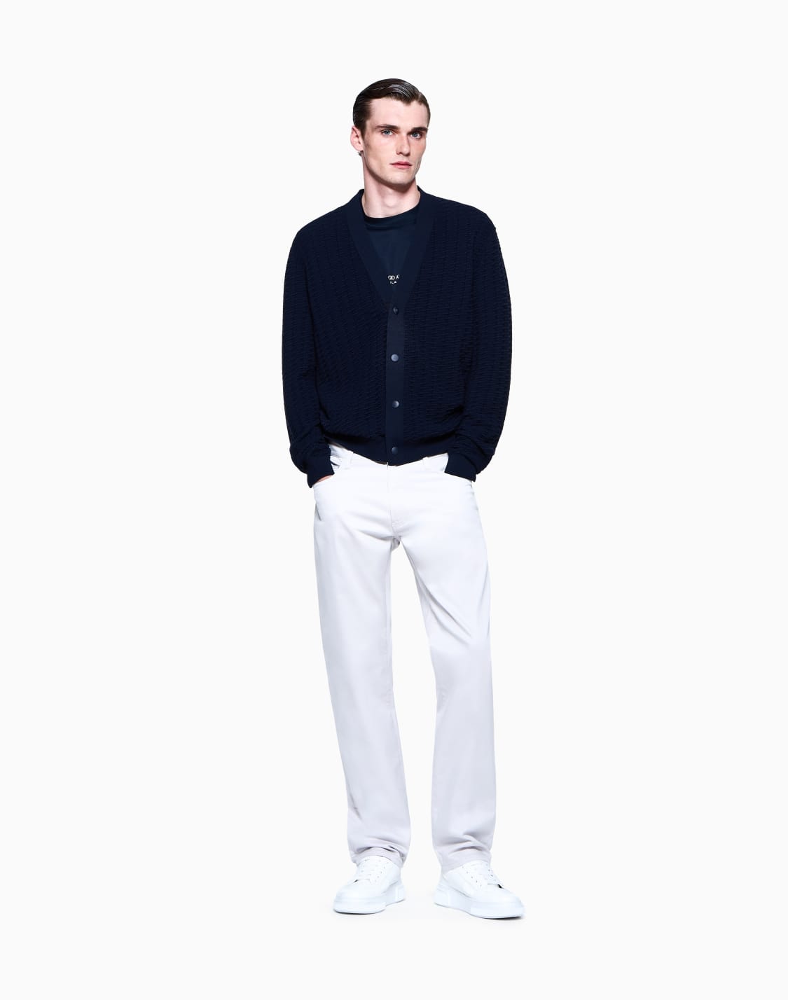 5ポケットパンツ-ストレッチコットン-レギュラフィット-グレ--giorgio-armani