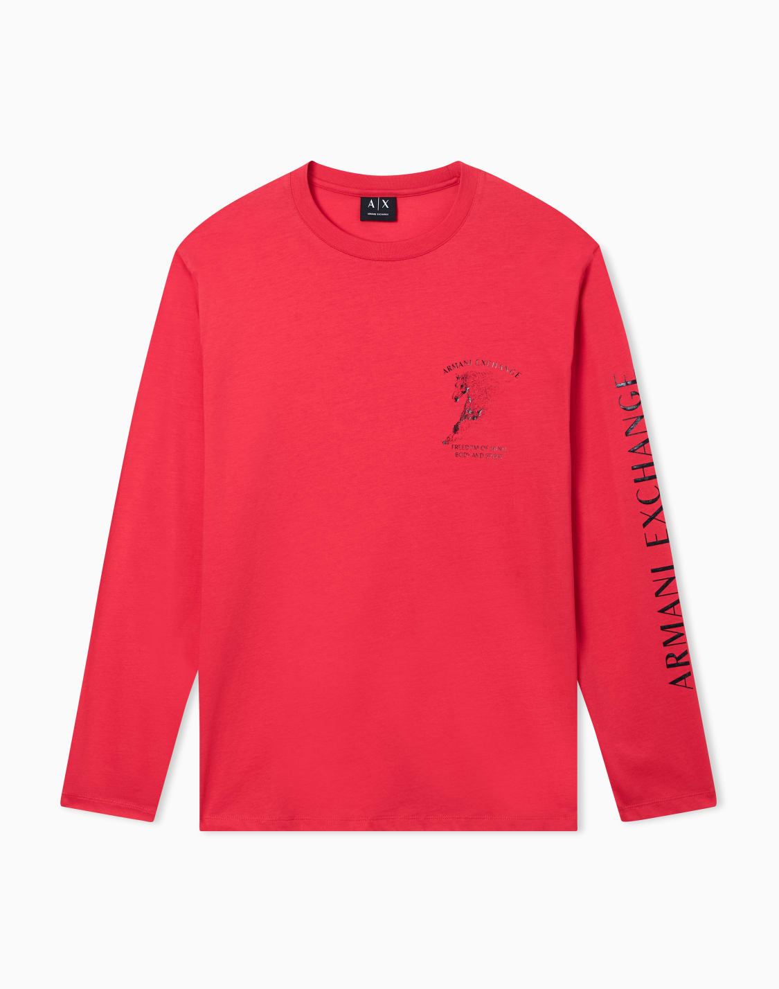 long-sleeved-t-shirt-in-mercerized-cotton-red--armani-exchange