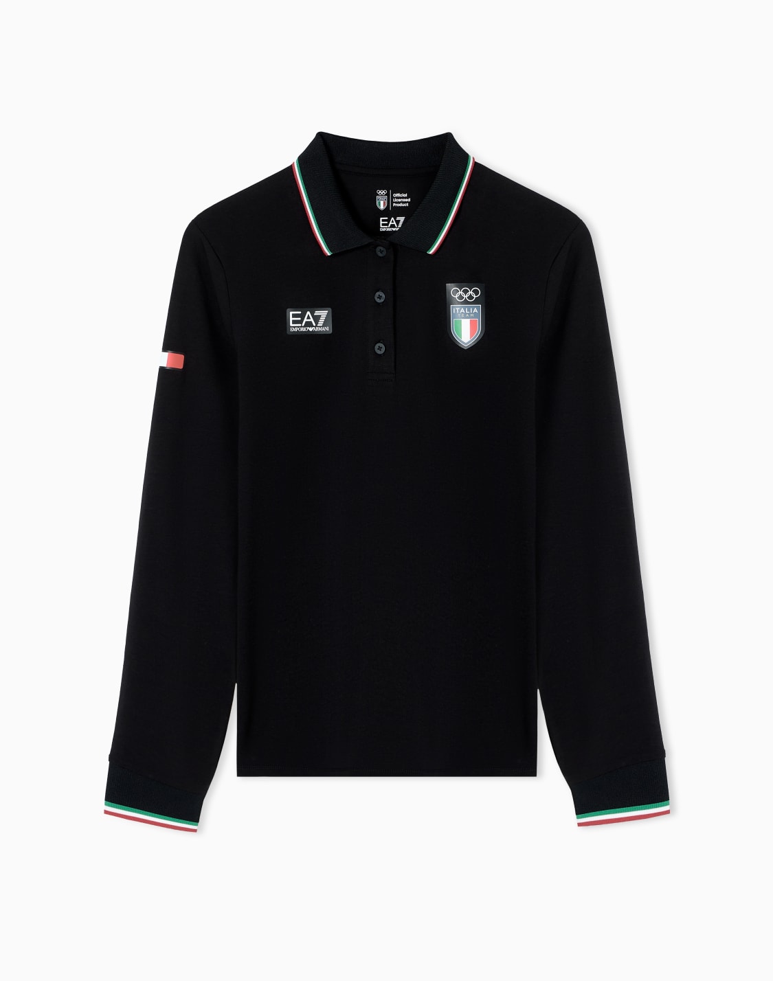 long-sleeved-polo-shirt-in-stretch-jersey-black--ea7