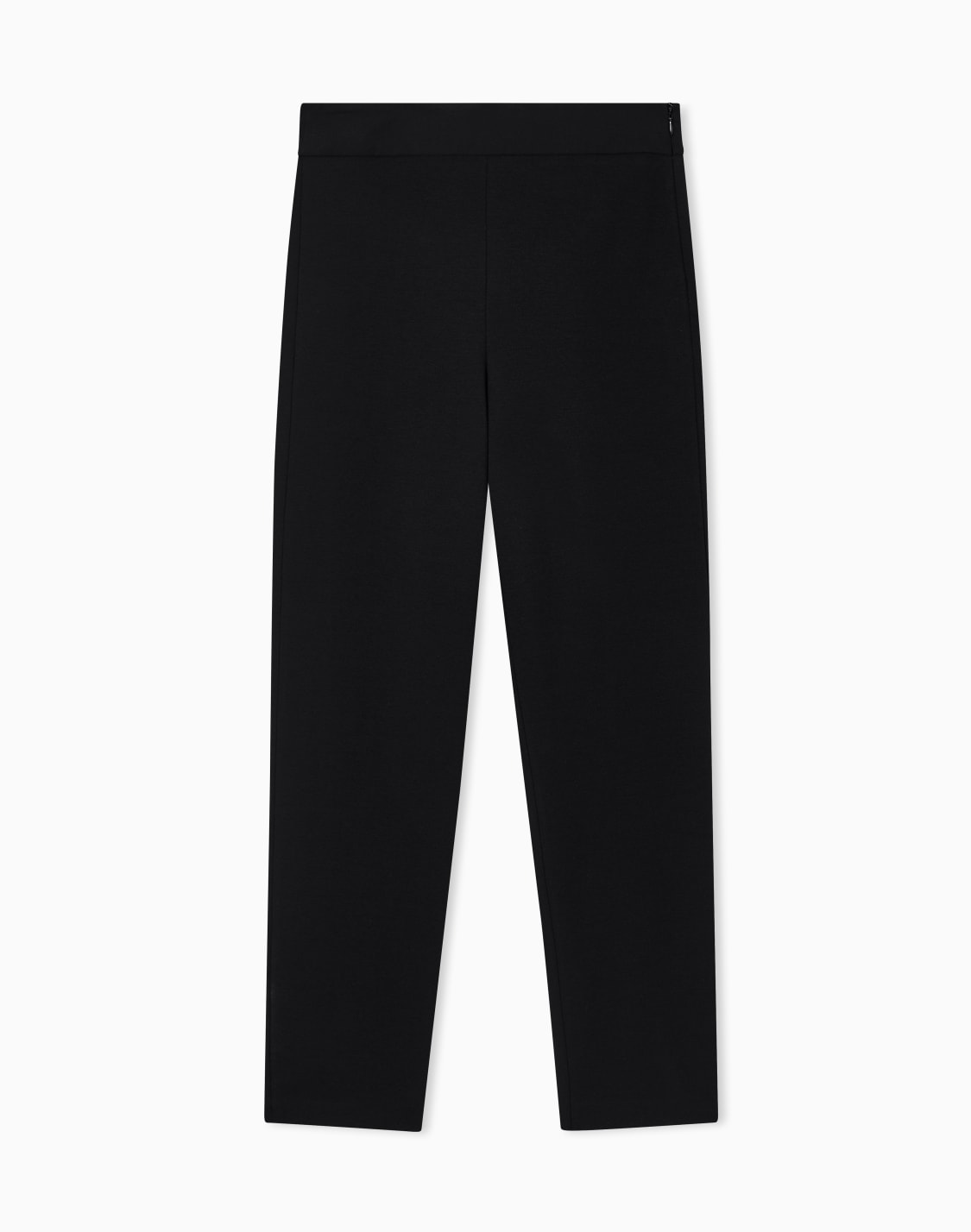slim-fit-trousers-in-milano-knit-fabric-with-satin-band-black--emporio-armani