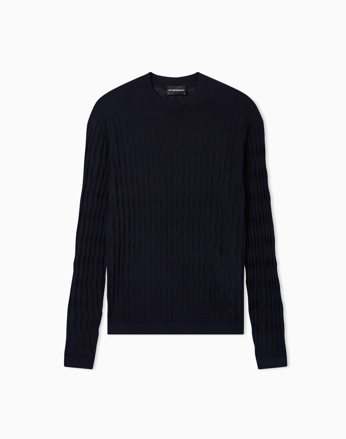textured-virgin-wool-jumper-blue--emporio-armani