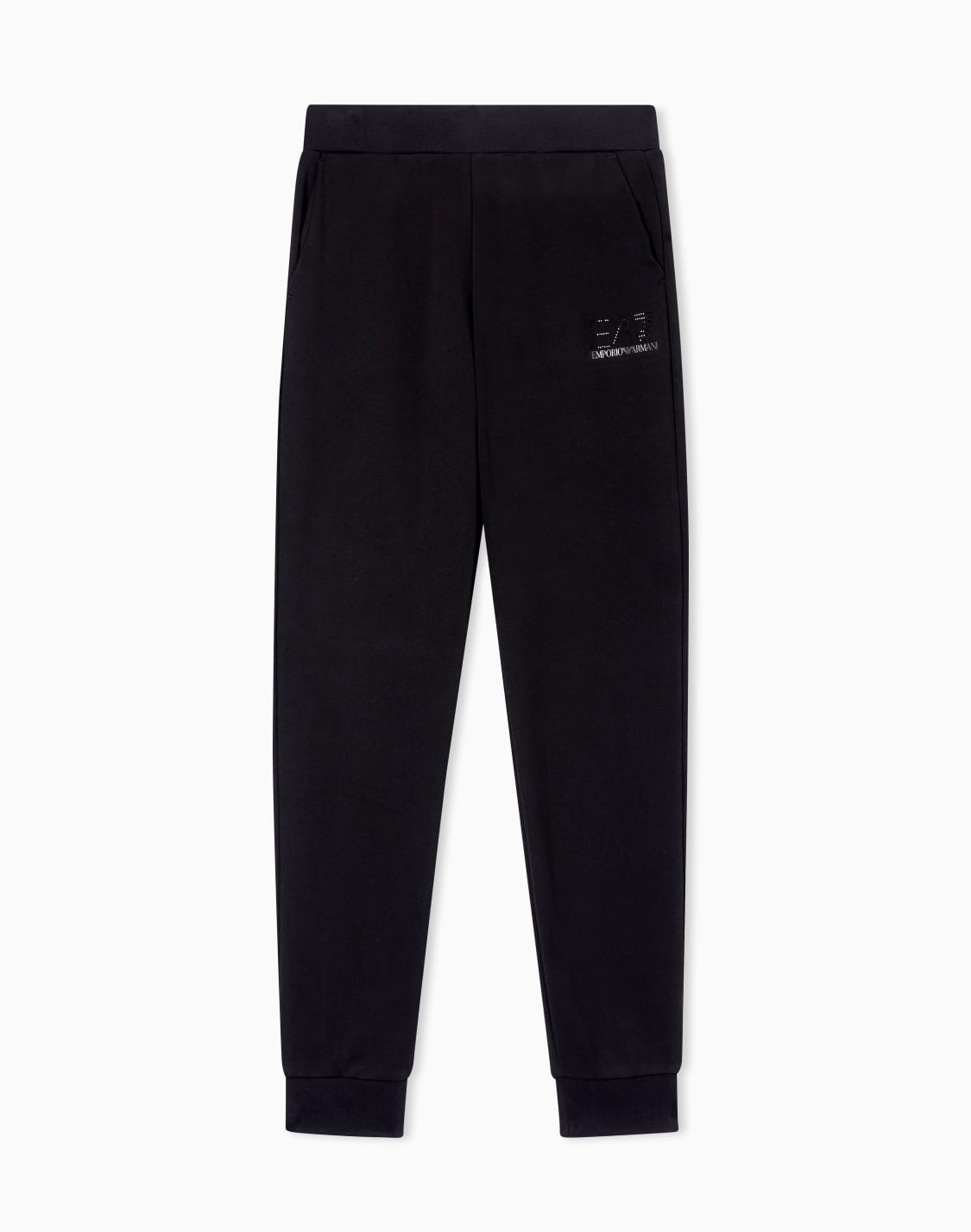 pantalon-de-jogging-logo-series-en-mlange-de-coton-biologique-noir--ea7