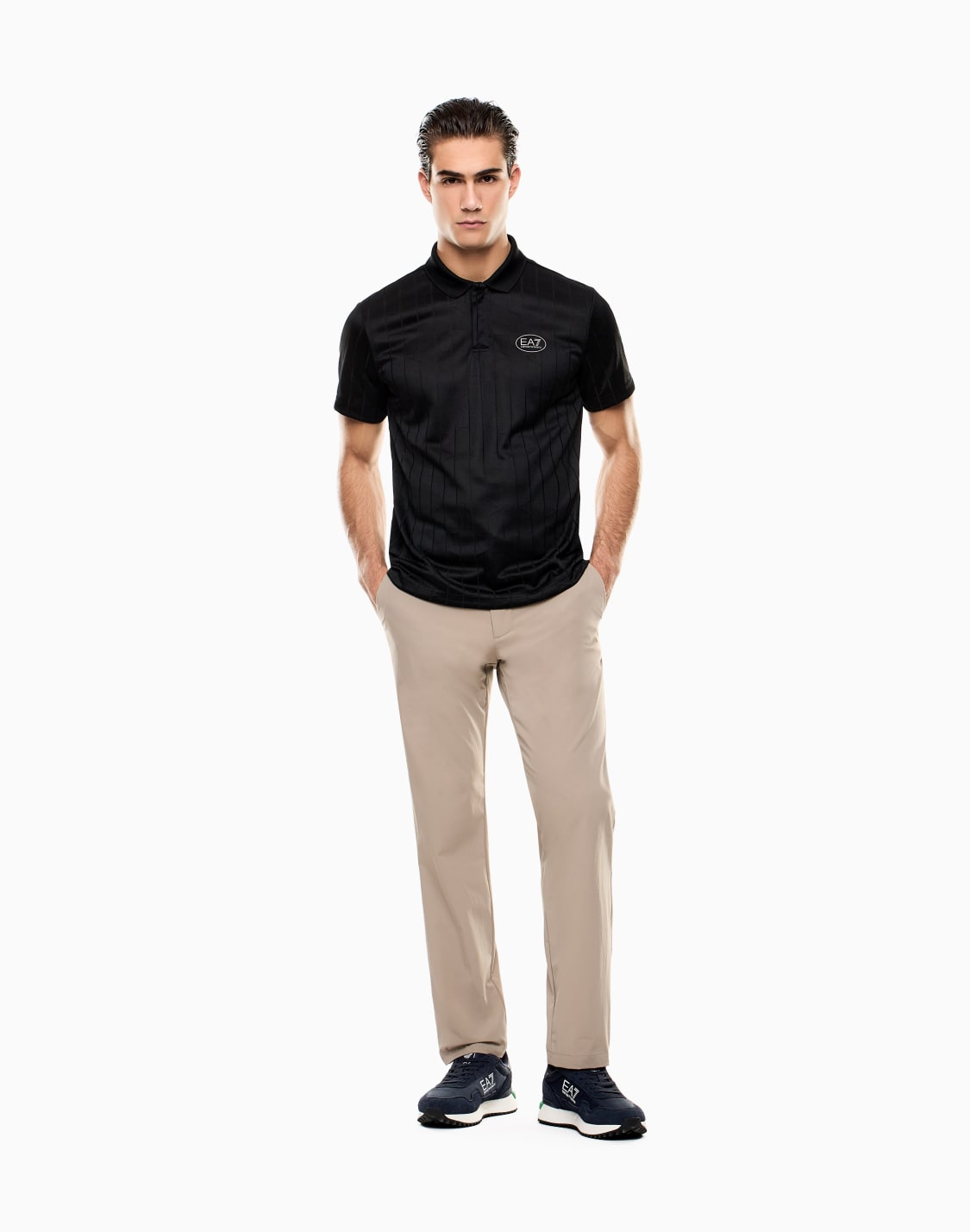 ポロシャツ-ブラック--ea7