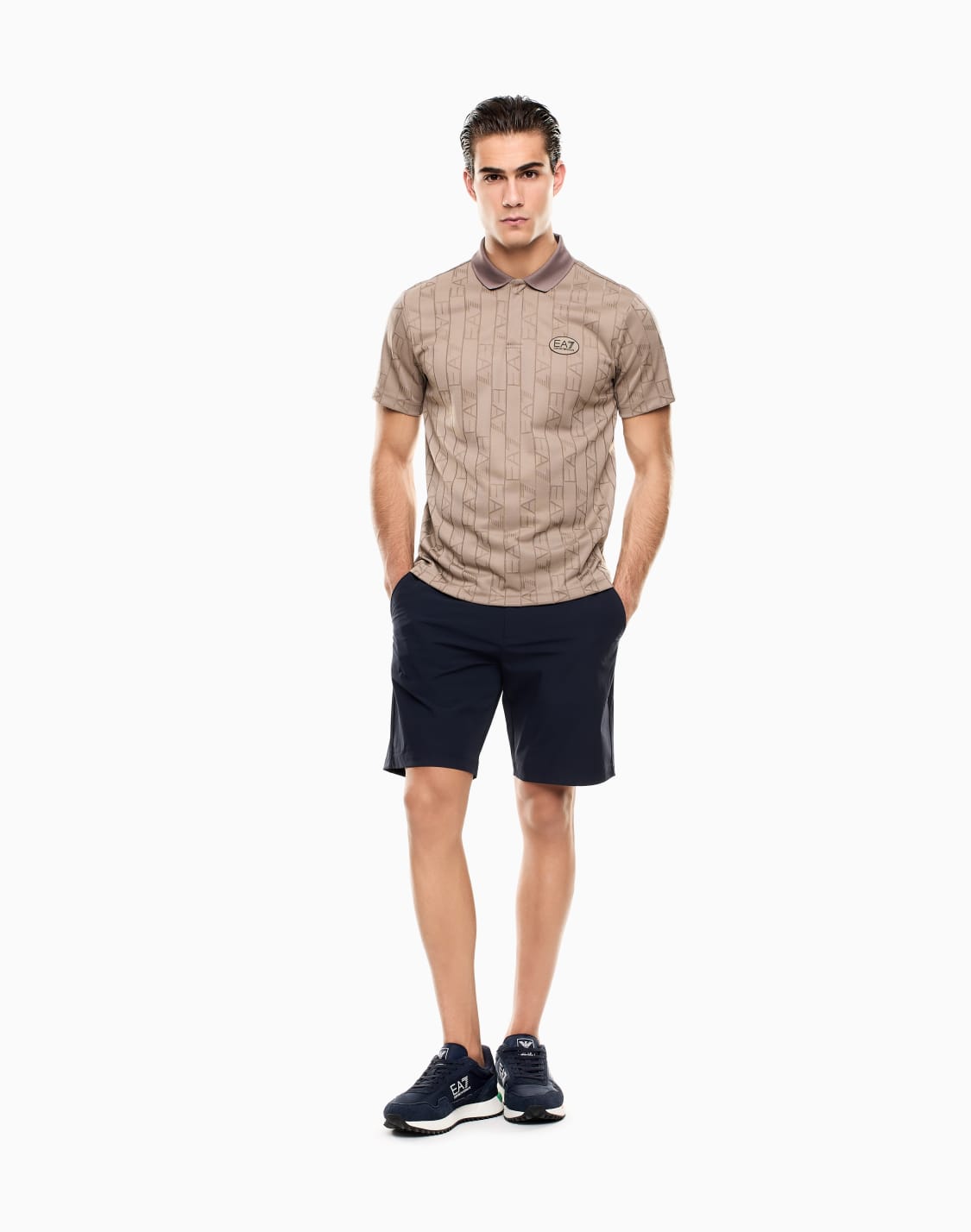 ポロシャツ-ベジュ--ea7