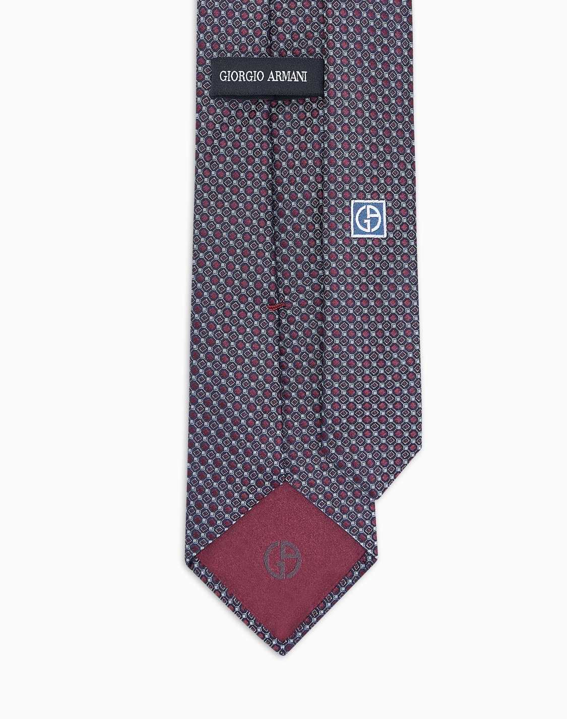 ネクタイ-シルク-ジャカド-バガンディ--giorgio-armani