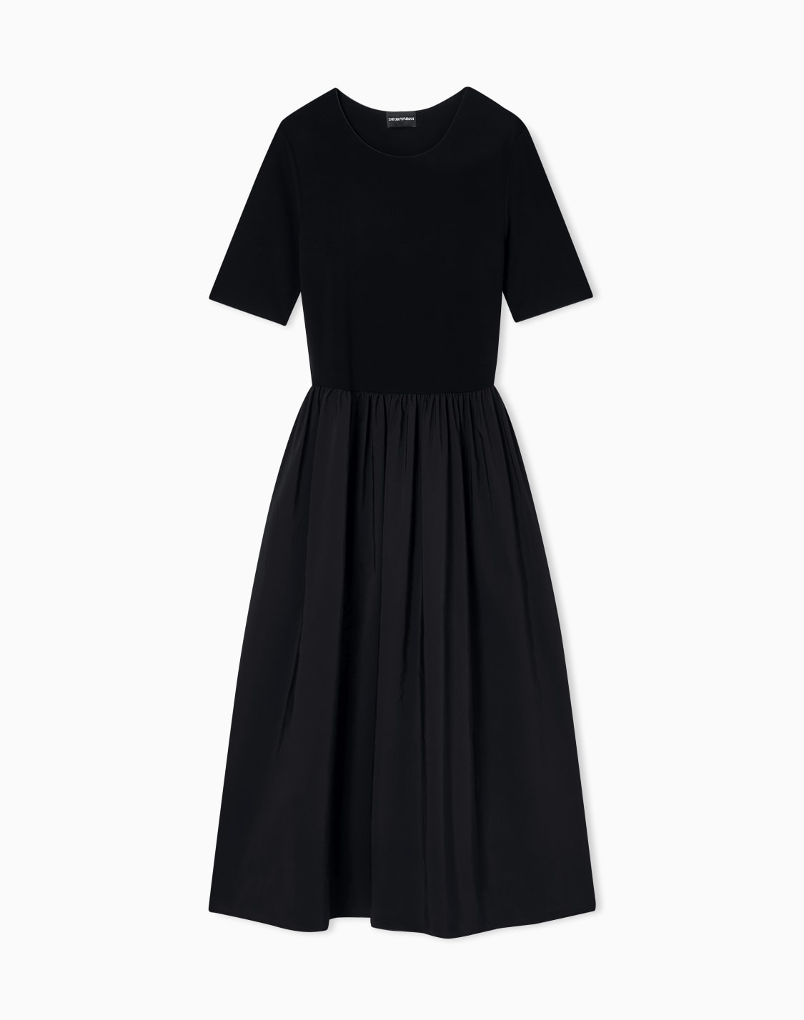 long-interlock-dress-with-short-sleeves-블랙--emporio-armani
